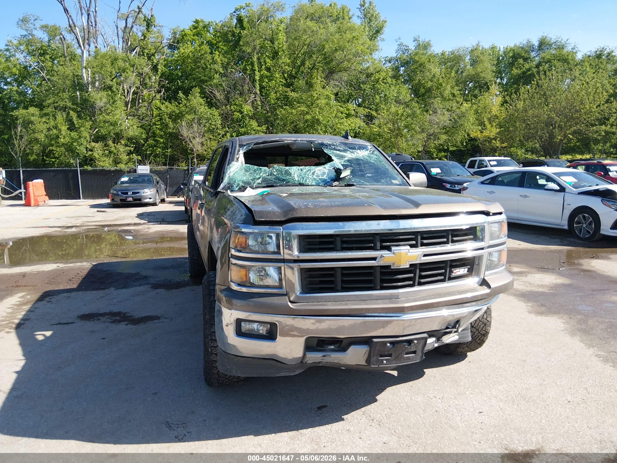 2015 Chevrolet Silverado 1500 2lt Brown vin: 3GCUKREC6FG139685
