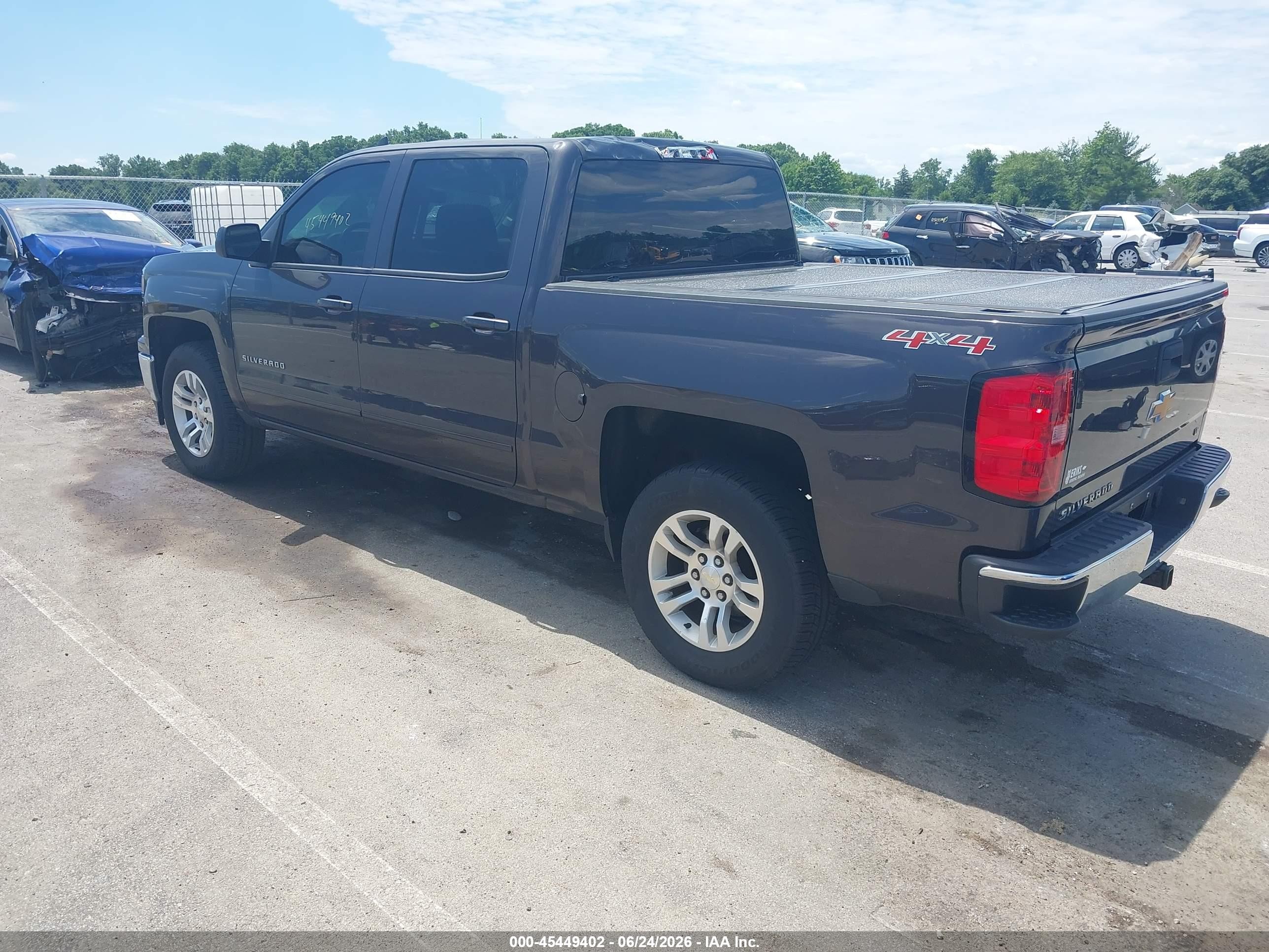 2015 Chevrolet Silverado 1500 Lt Gray vin: 3GCUKREC6FG145079