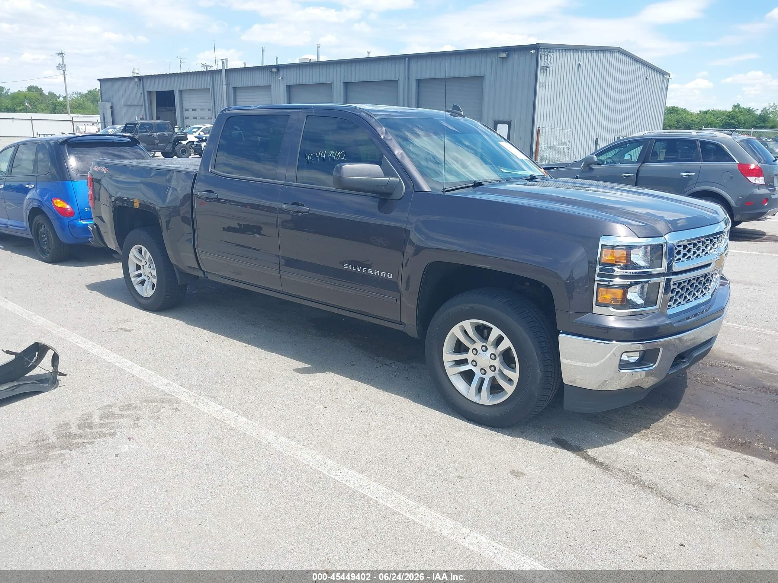 2015 Chevrolet Silverado 1500 Lt Gray vin: 3GCUKREC6FG145079