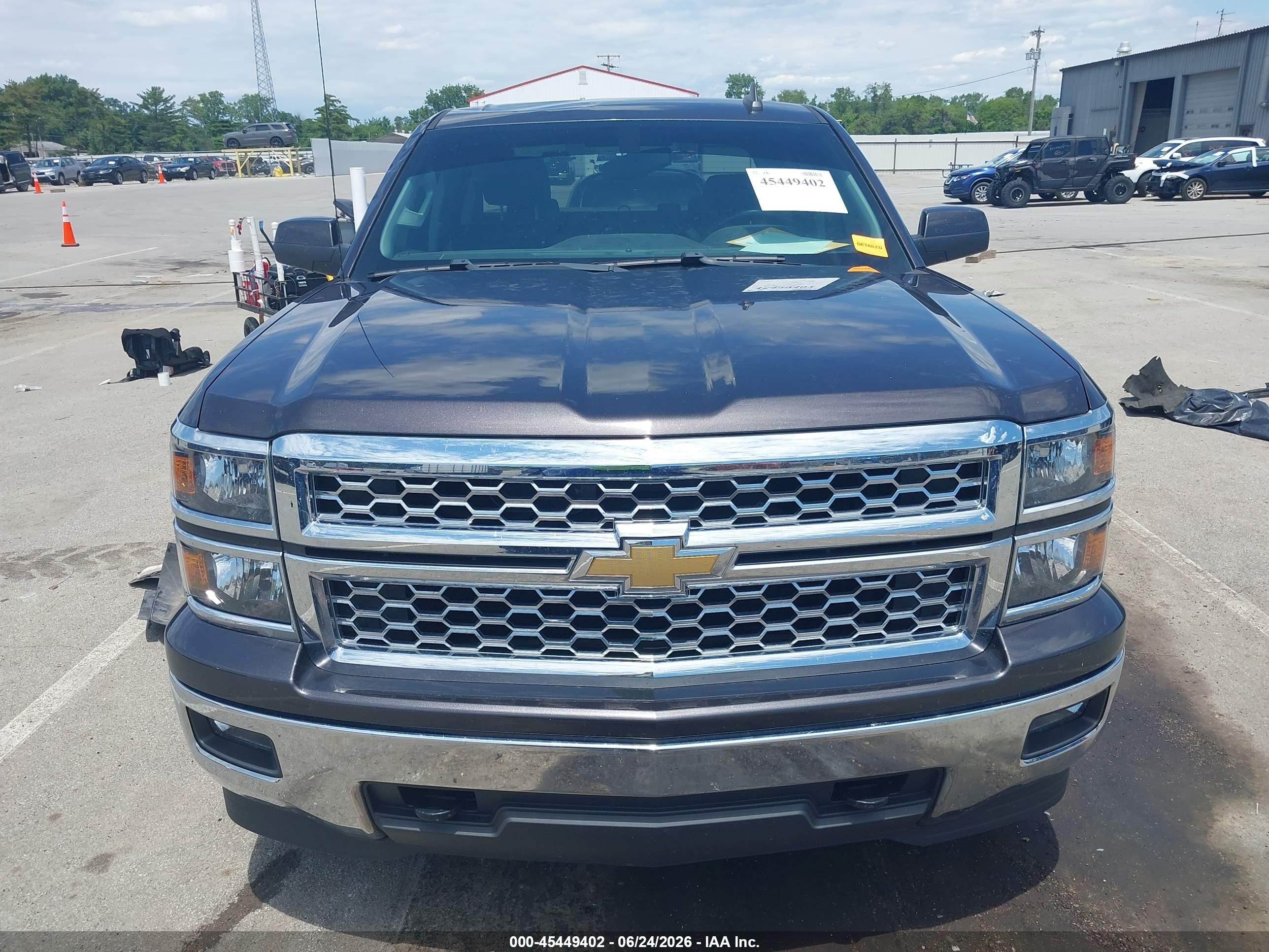 2015 Chevrolet Silverado 1500 Lt Gray vin: 3GCUKREC6FG145079
