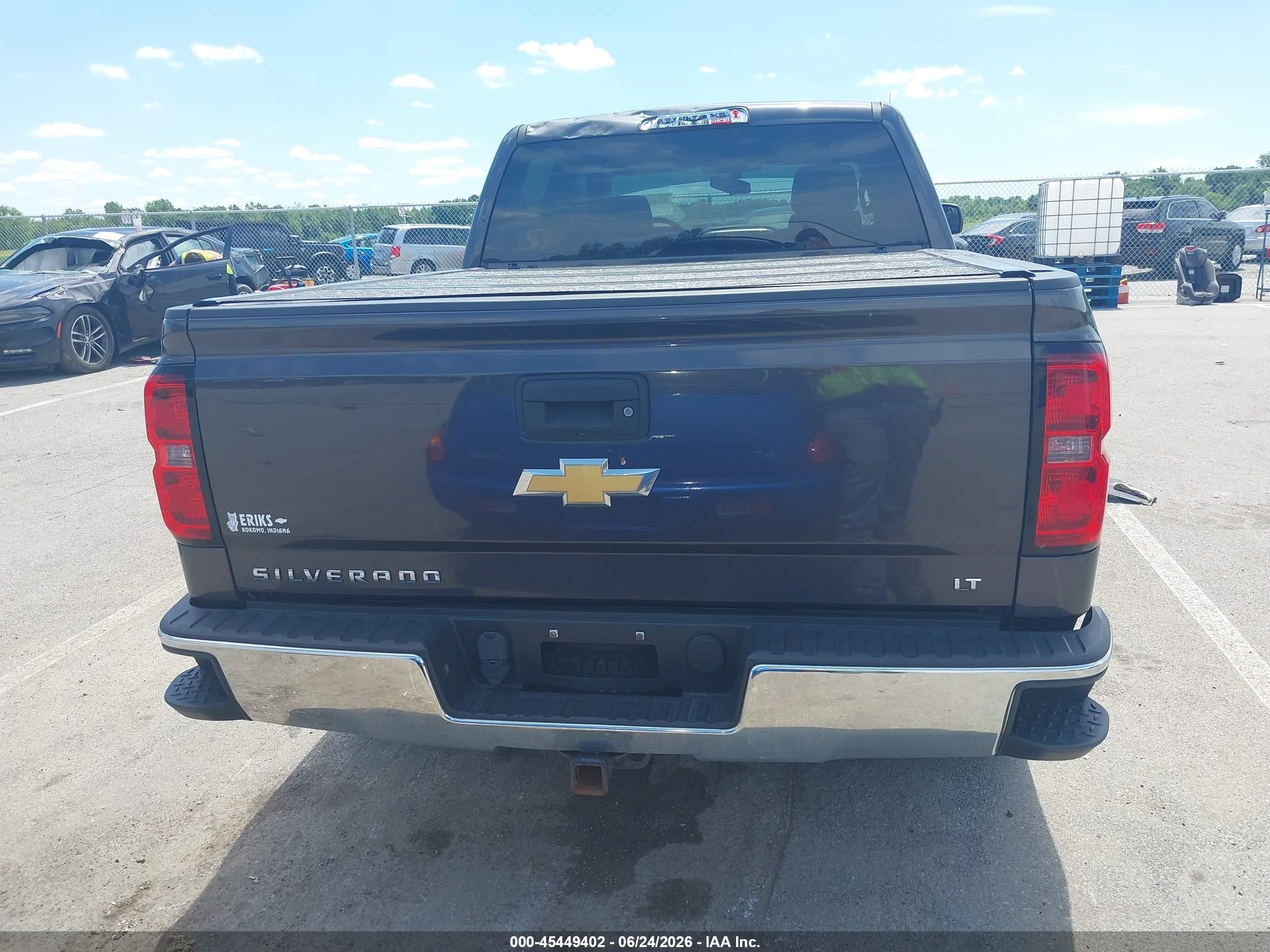 2015 Chevrolet Silverado 1500 Lt Gray vin: 3GCUKREC6FG145079