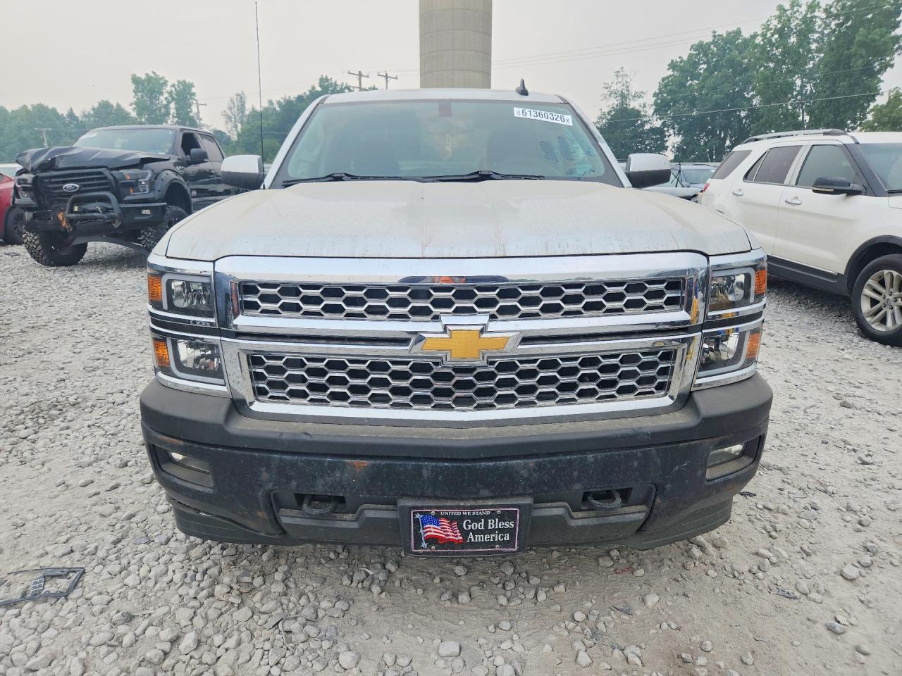2015 Chevrolet Silverado K1500 Lt Silver vin: 3GCUKREC6FG158396