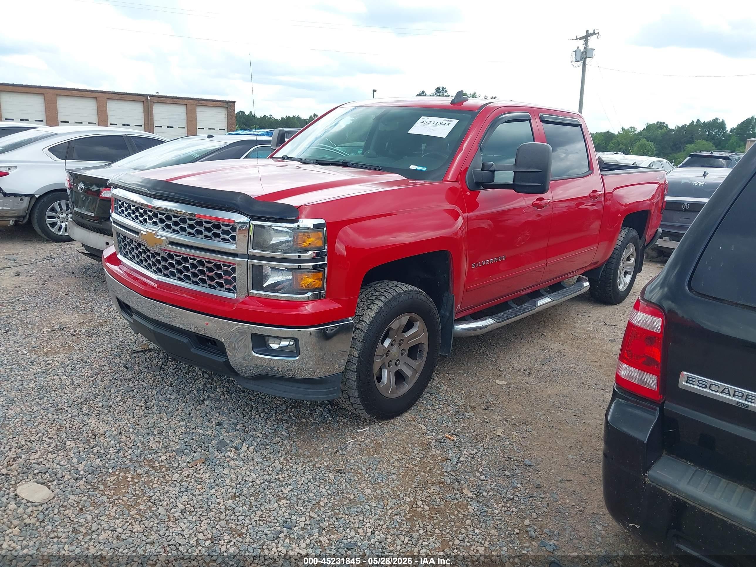 2015 Chevrolet Silverado 1500 1lt Red vin: 3GCUKREC6FG163923