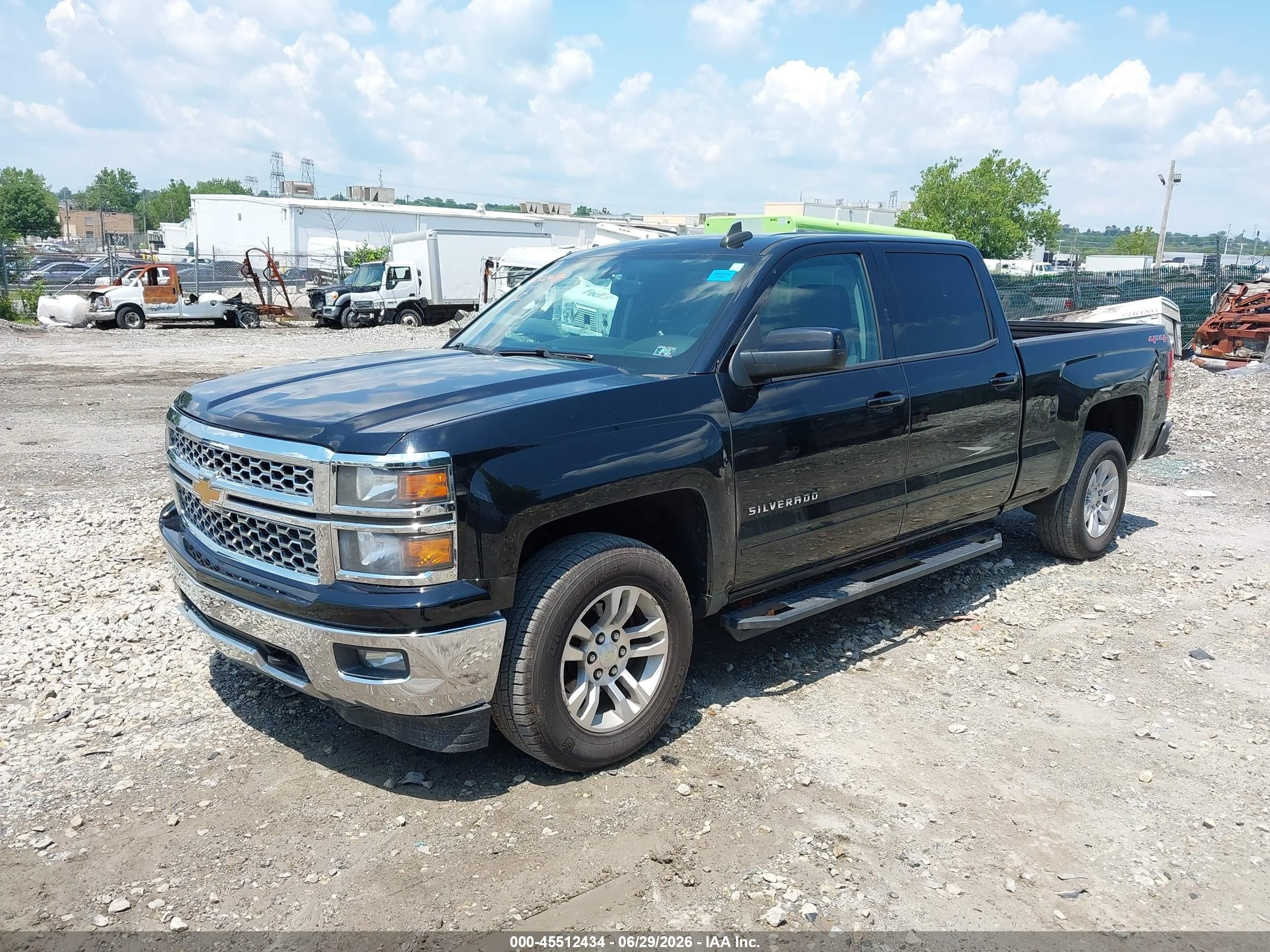 2015 Chevrolet Silverado 1500 Lt Black vin: 3GCUKREC6FG187185