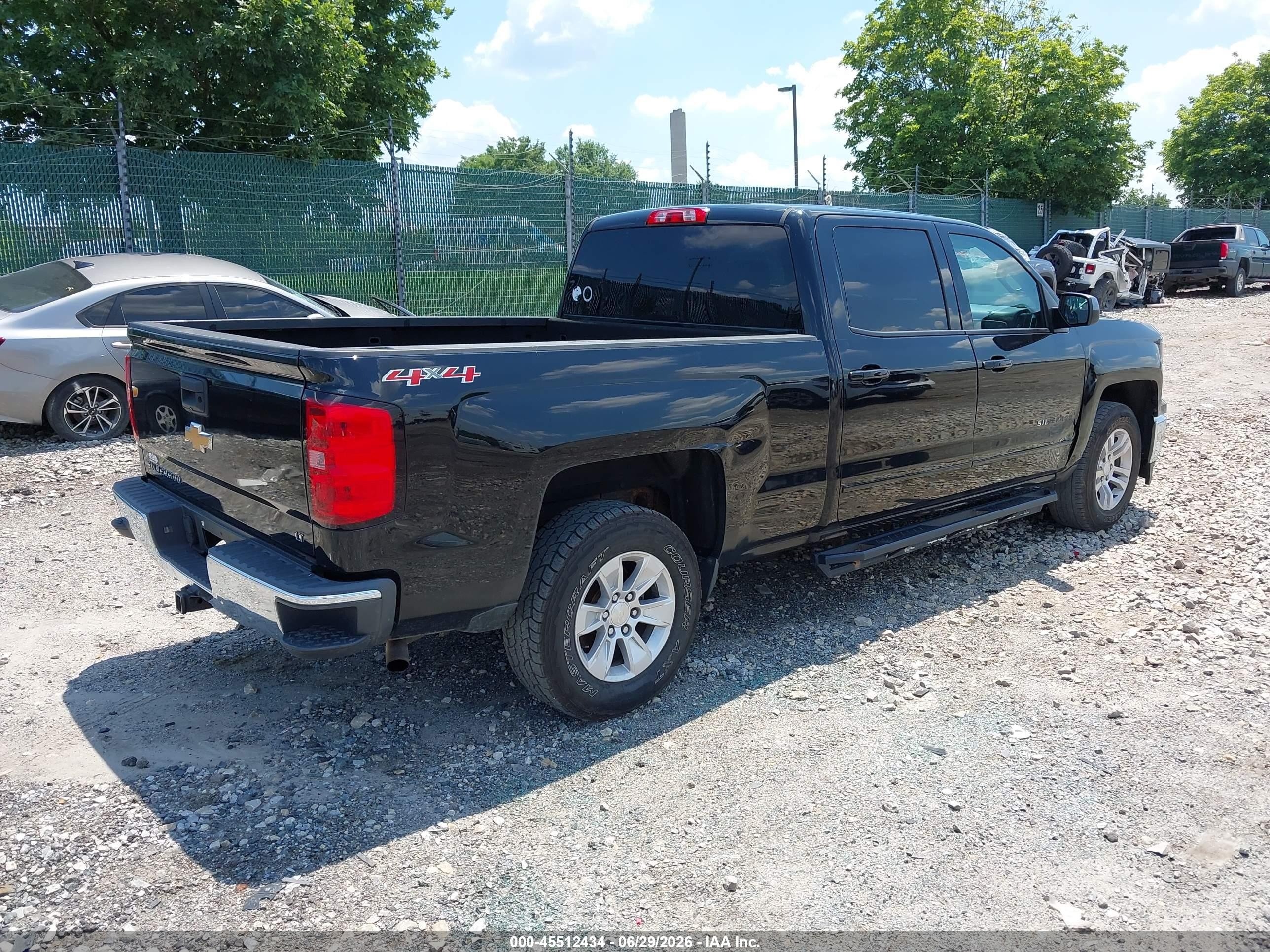 2015 Chevrolet Silverado 1500 Lt Black vin: 3GCUKREC6FG187185