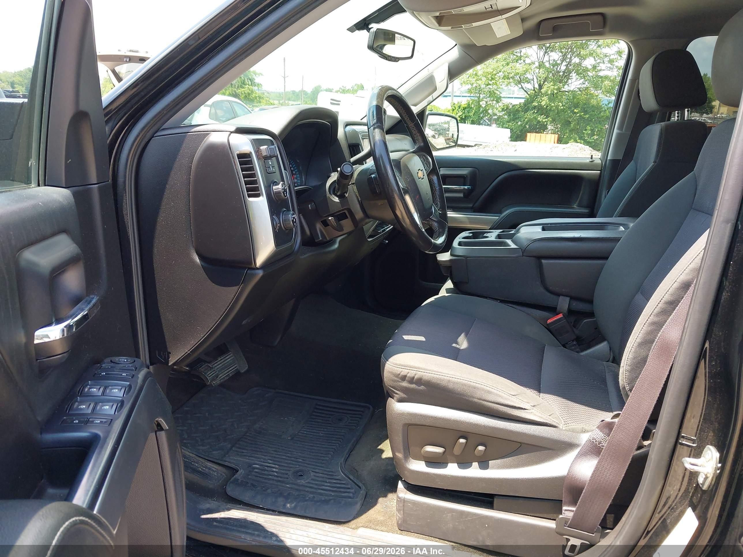 2015 Chevrolet Silverado 1500 Lt Black vin: 3GCUKREC6FG187185