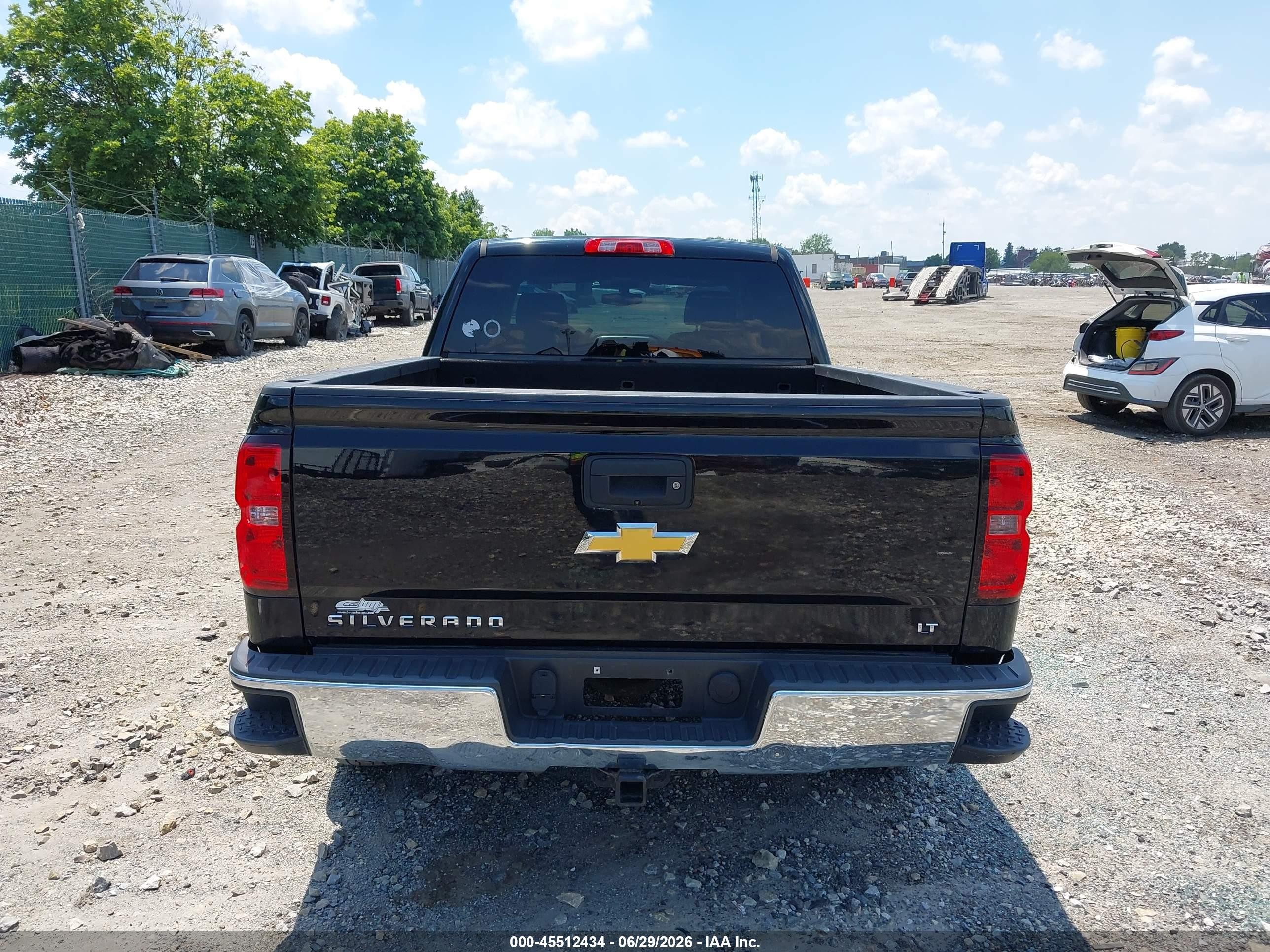 2015 Chevrolet Silverado 1500 Lt Black vin: 3GCUKREC6FG187185