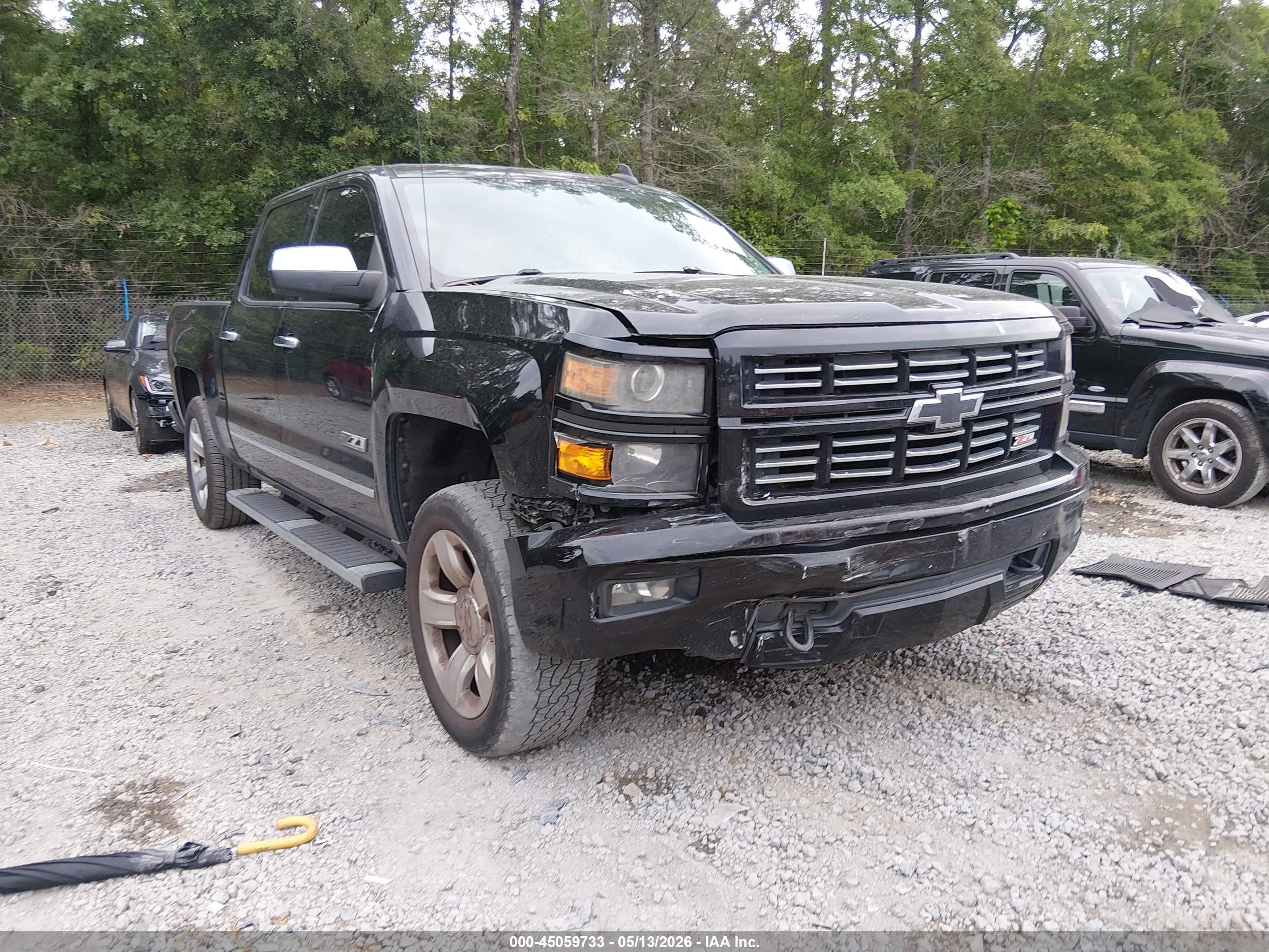 2015 Chevrolet Silverado 1500 2lt Black vin: 3GCUKREC6FG311911