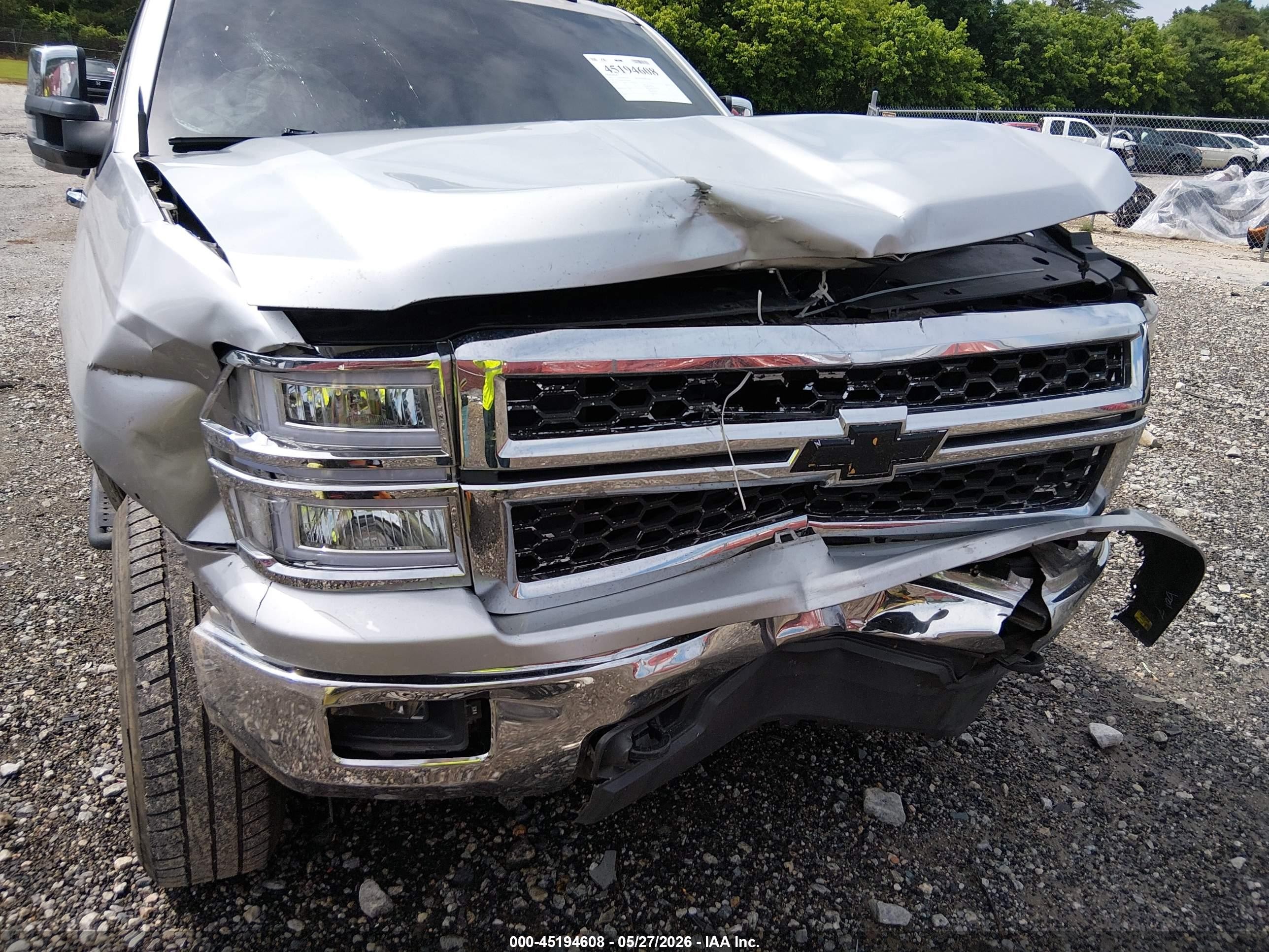 2015 Chevrolet Silverado 1500 1lt Gray vin: 3GCUKREC6FG361823