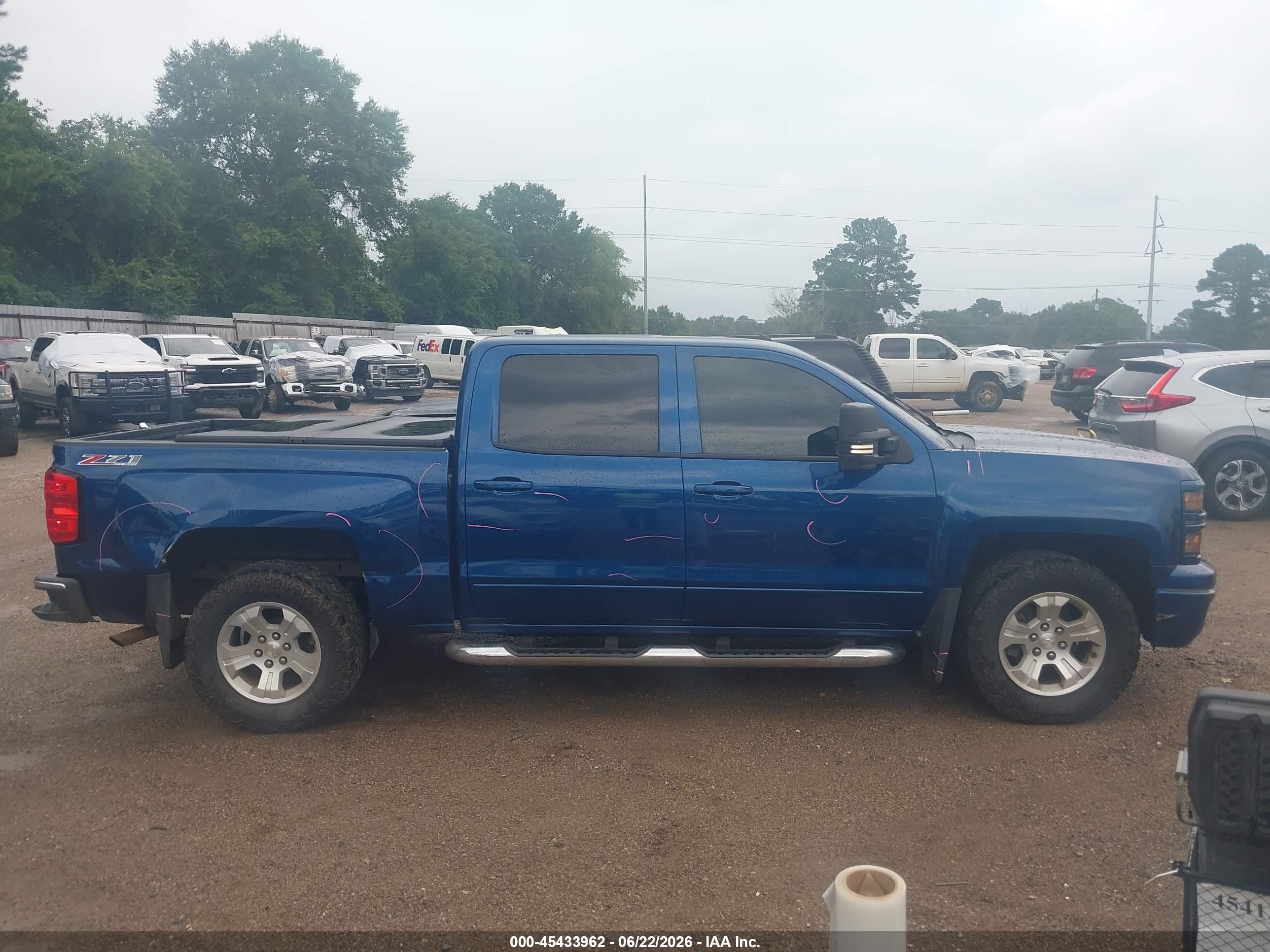 2015 Chevrolet Silverado 1500 2lt Blue vin: 3GCUKREC6FG432728