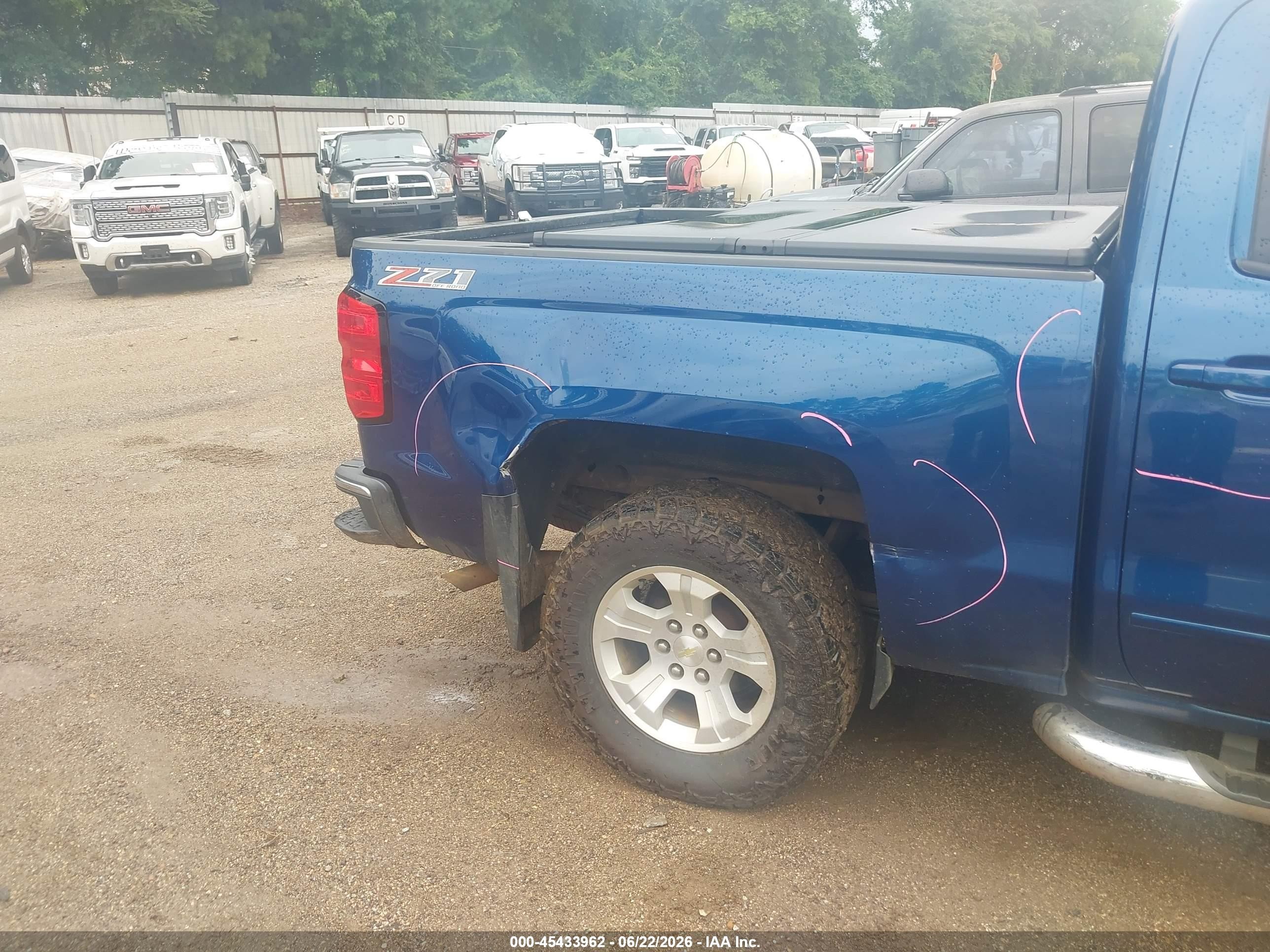 2015 Chevrolet Silverado 1500 2lt Blue vin: 3GCUKREC6FG432728