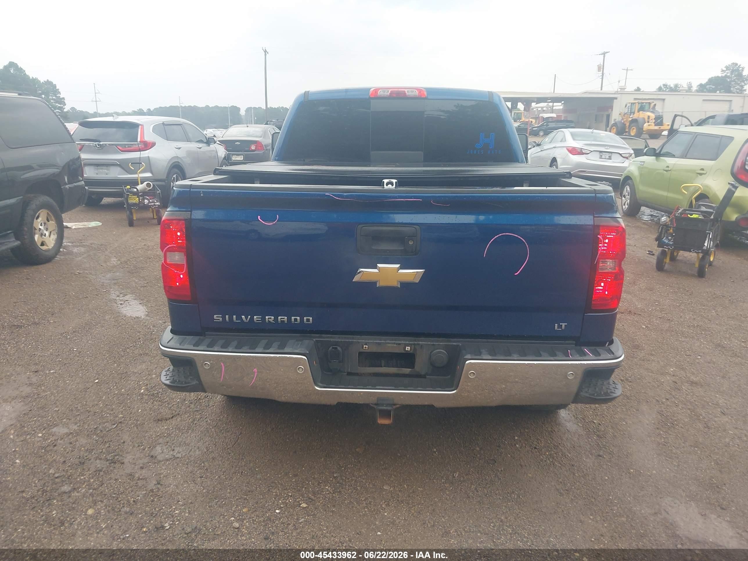 2015 Chevrolet Silverado 1500 2lt Blue vin: 3GCUKREC6FG432728