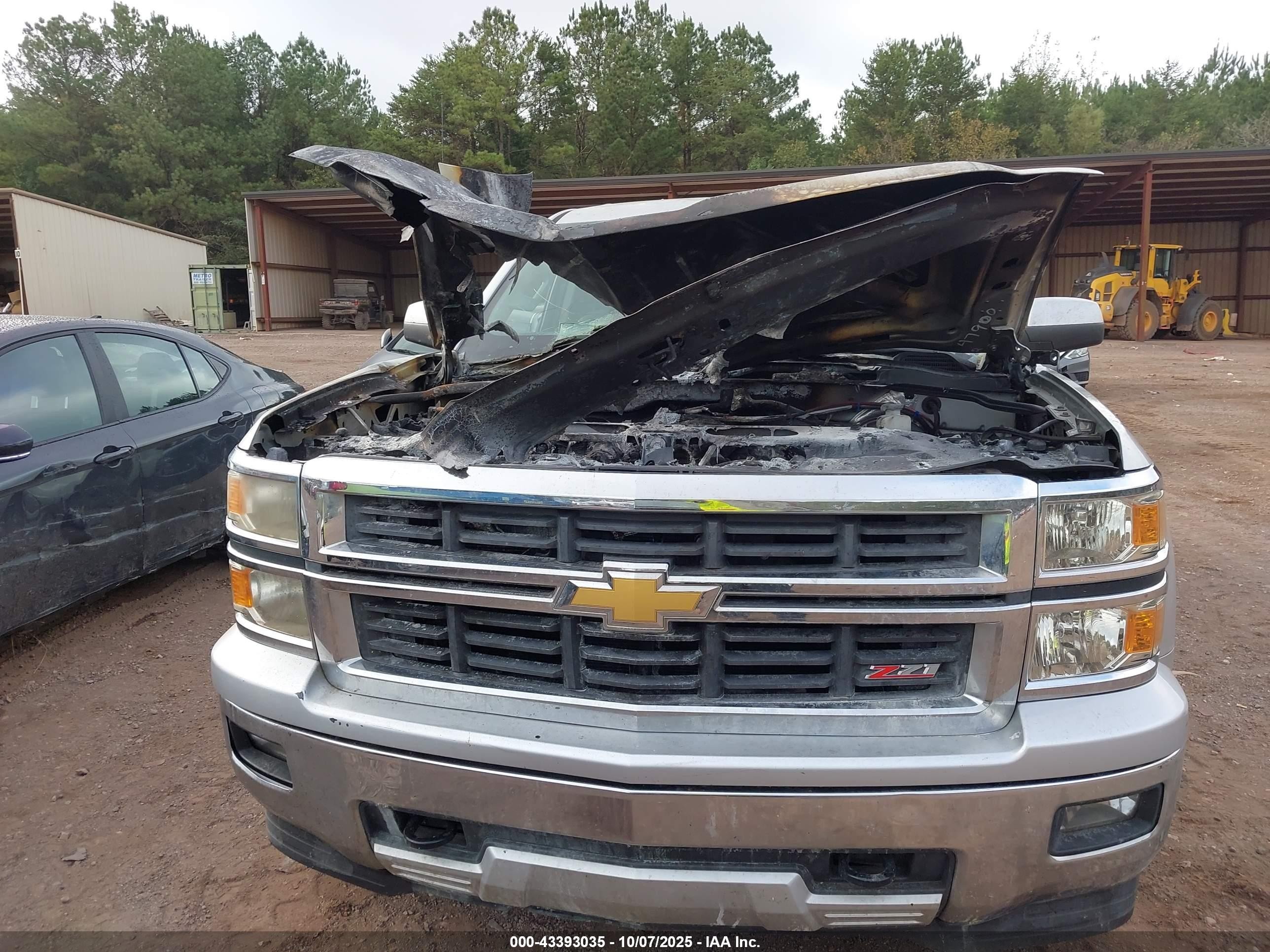 2015 Chevrolet Silverado 1500 2lt Silver vin: 3GCUKREC6FG471688