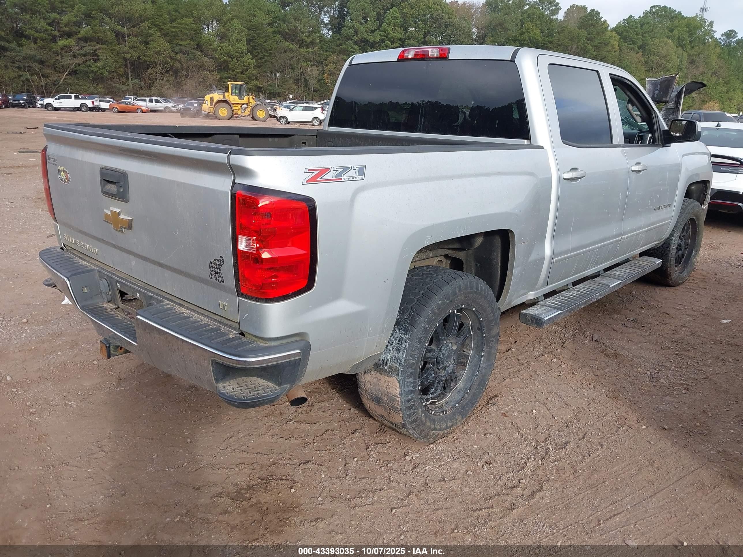 2015 Chevrolet Silverado 1500 2lt Silver vin: 3GCUKREC6FG471688