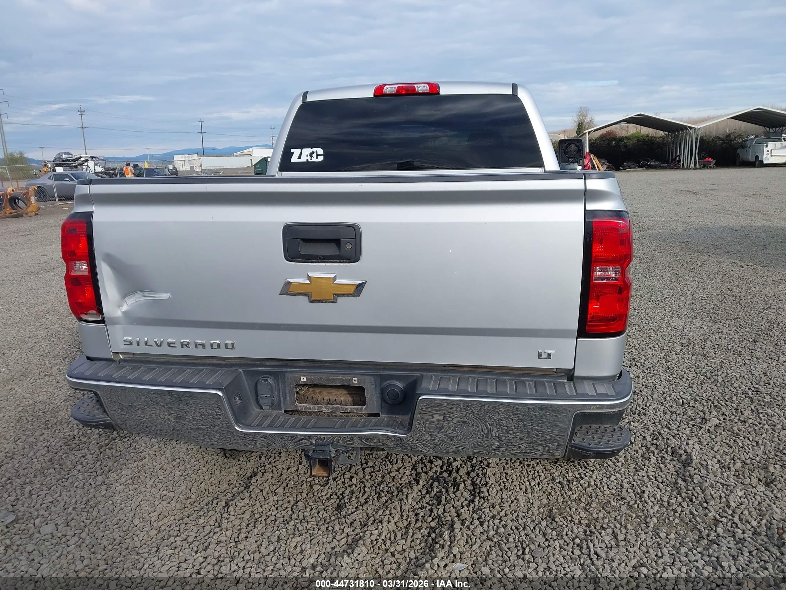 2016 Chevrolet Silverado 1500 1lt Серебряный vin: 3GCUKREC6GG309027