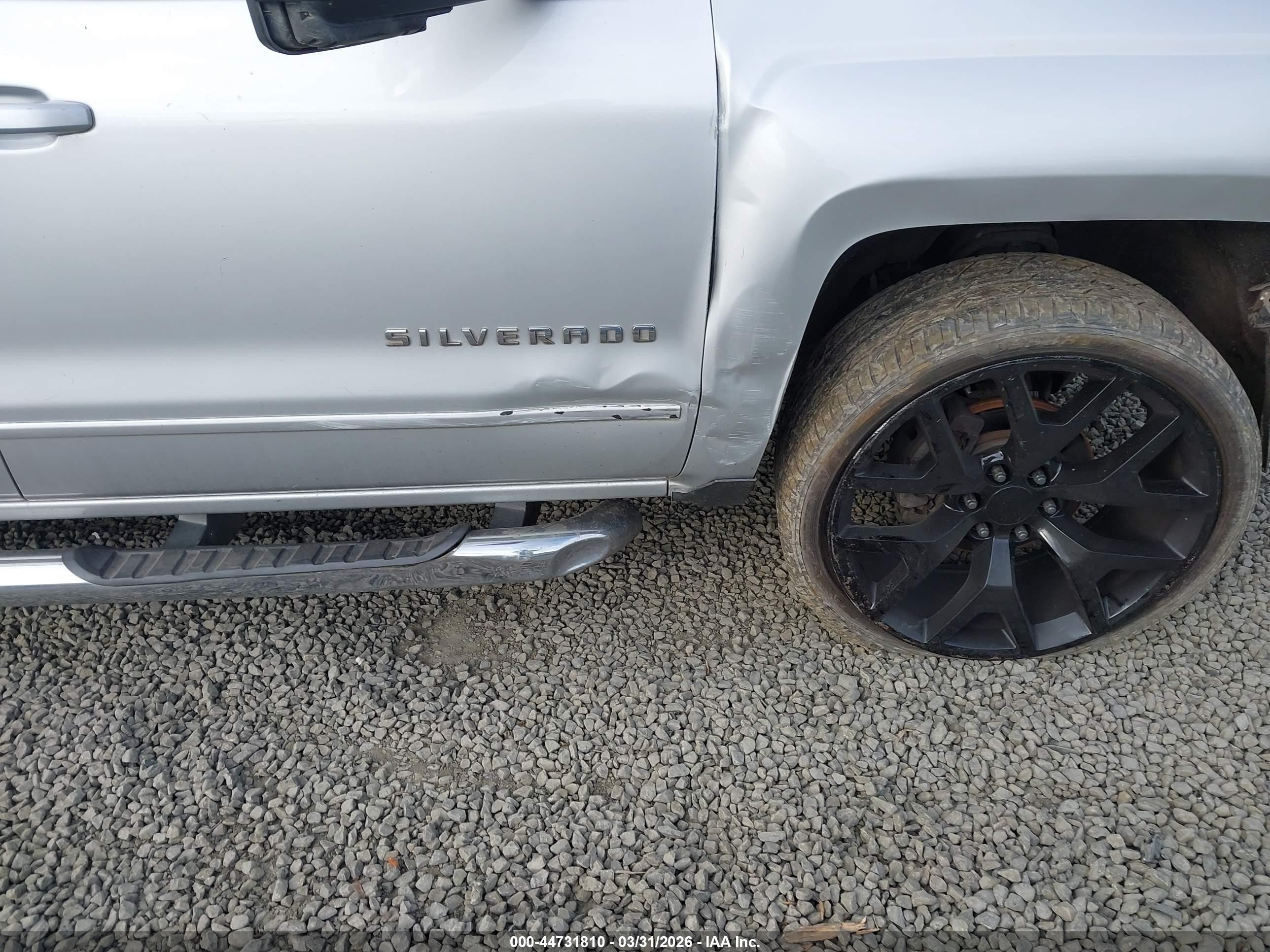 2016 Chevrolet Silverado 1500 1lt Серебряный vin: 3GCUKREC6GG309027