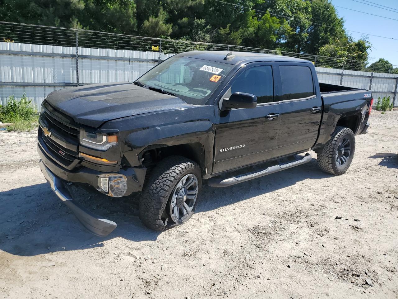 2017 Chevrolet Silverado K1500 Lt Black vin: 3GCUKREC6HG459544 Damage: Left Front Fender, Dent(S) W/ Paint Dmg, > 12 Inches