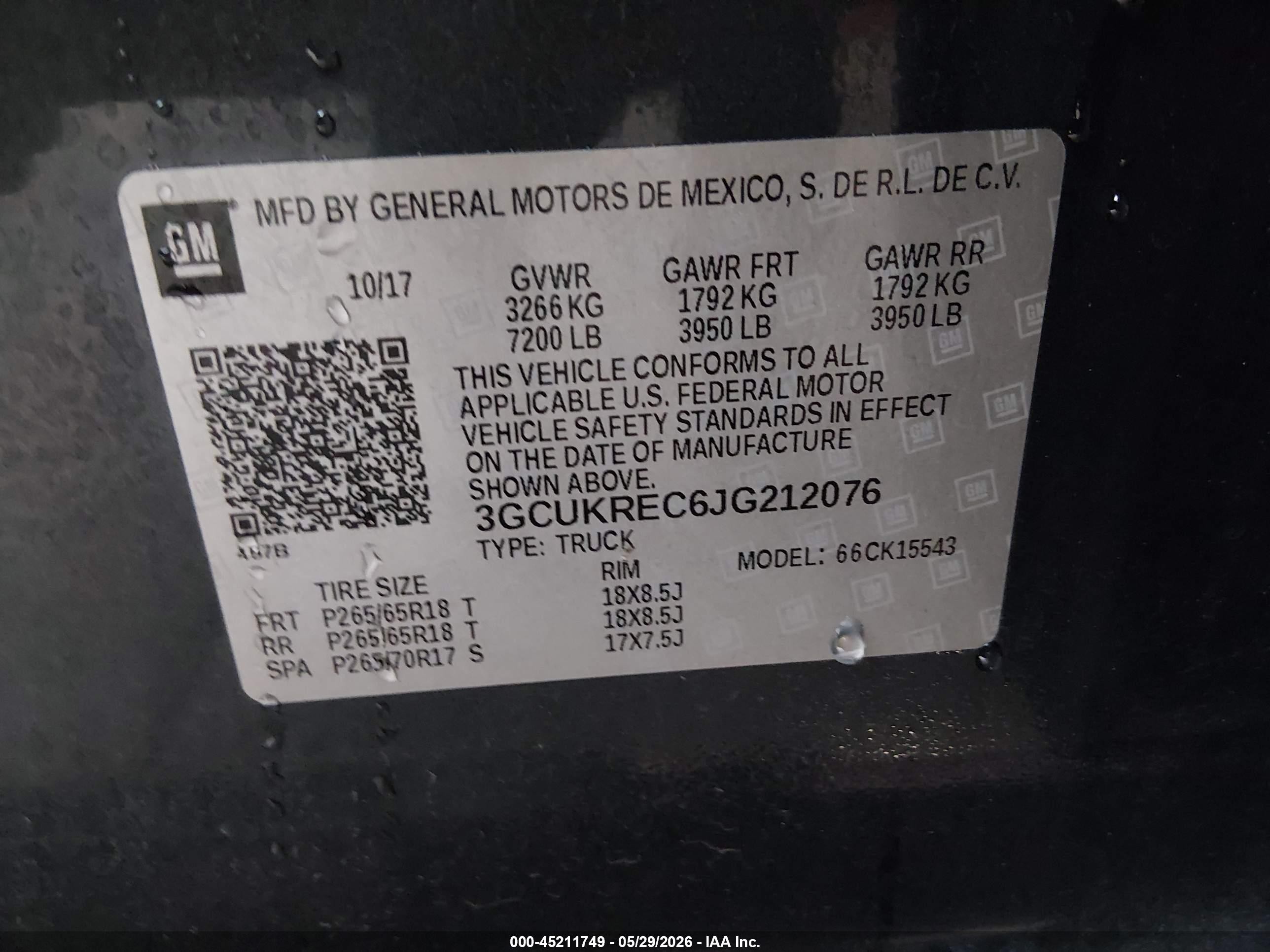 2018 Chevrolet Silverado 1500 2lt Серый vin: 3GCUKREC6JG212076