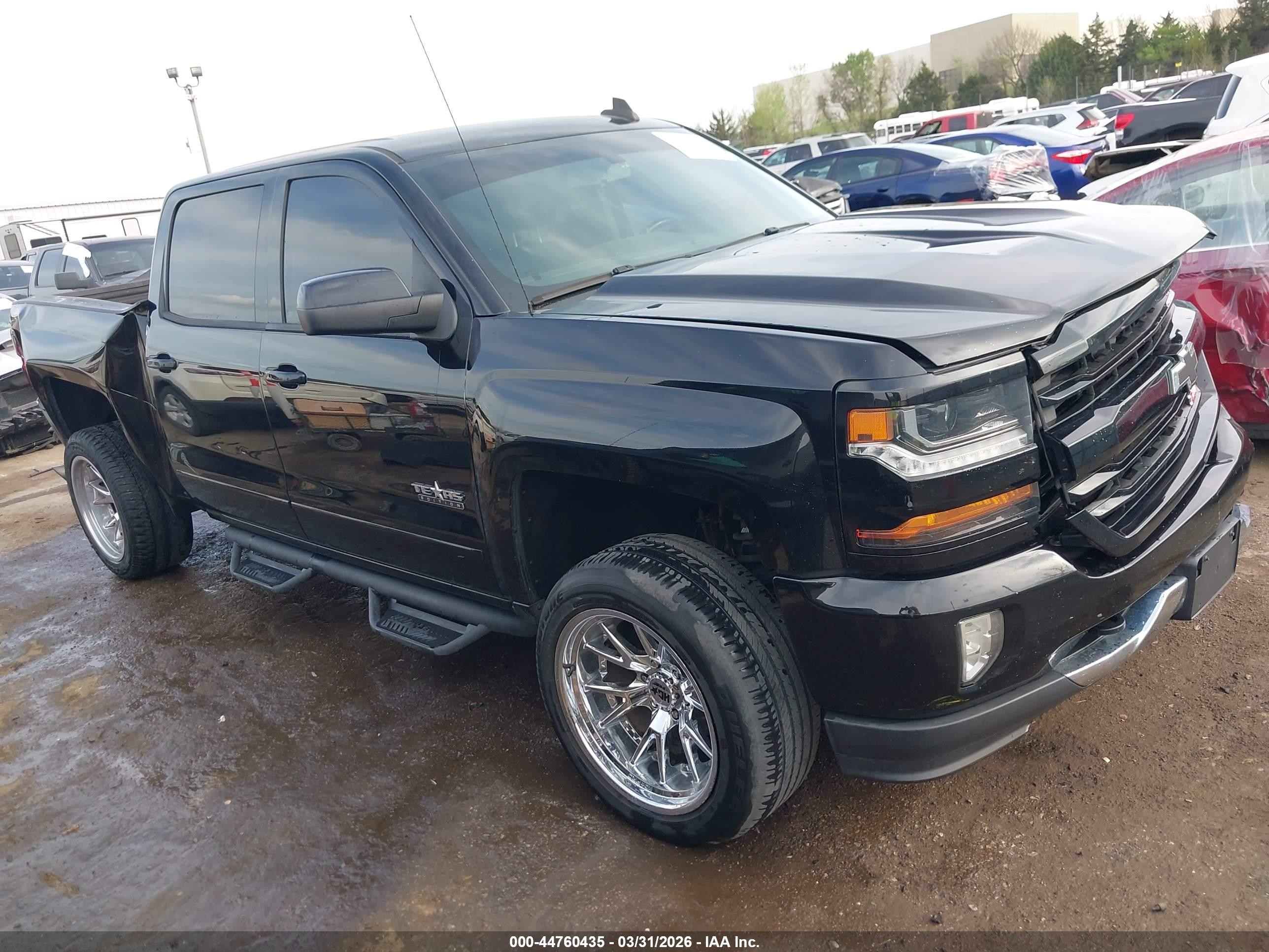 2018 Chevrolet Silverado 1500 2lt Черный vin: 3GCUKREC6JG501426