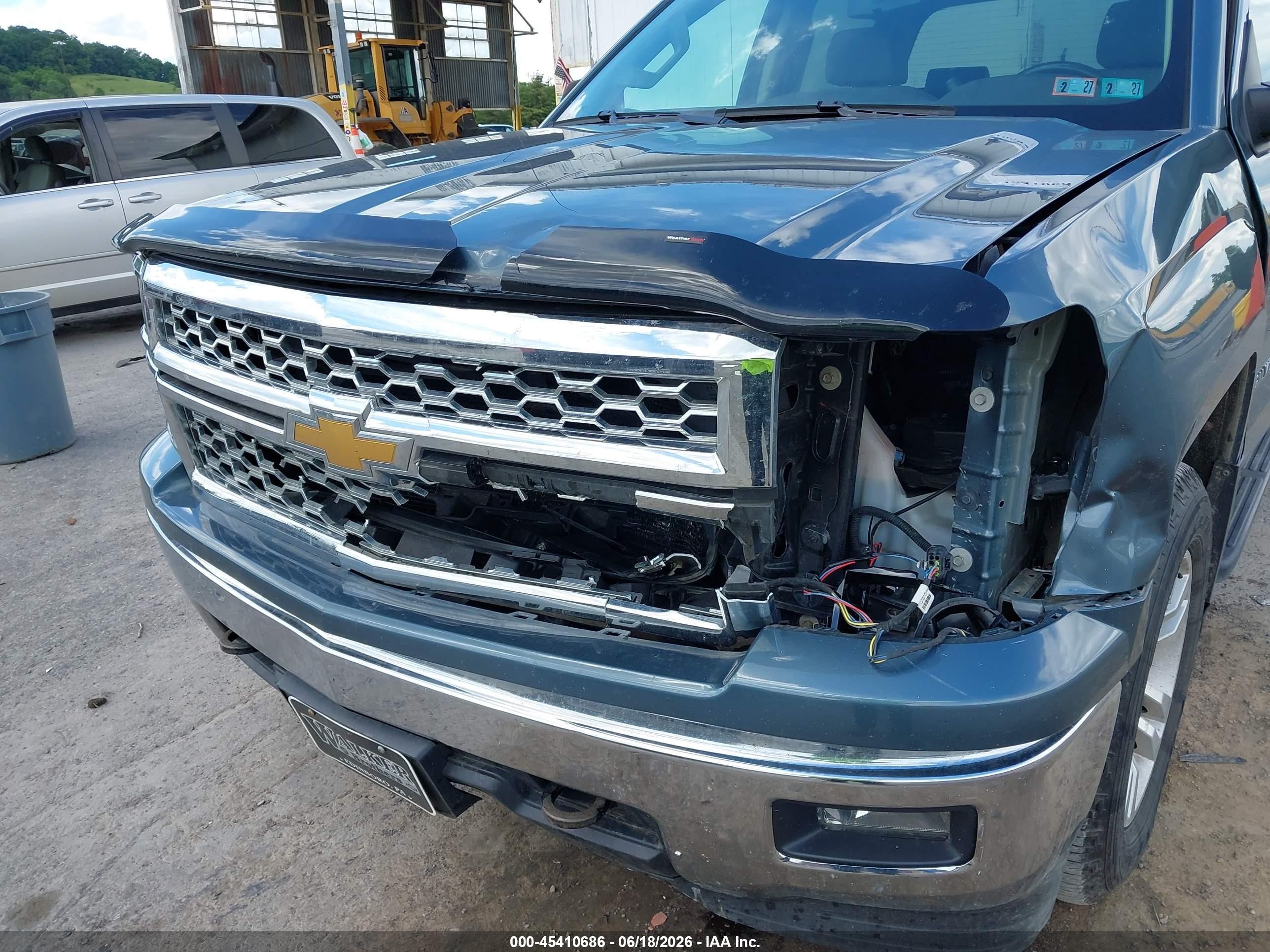 2014 Chevrolet Silverado 1500 Lt Blue vin: 3GCUKREC7EG321670