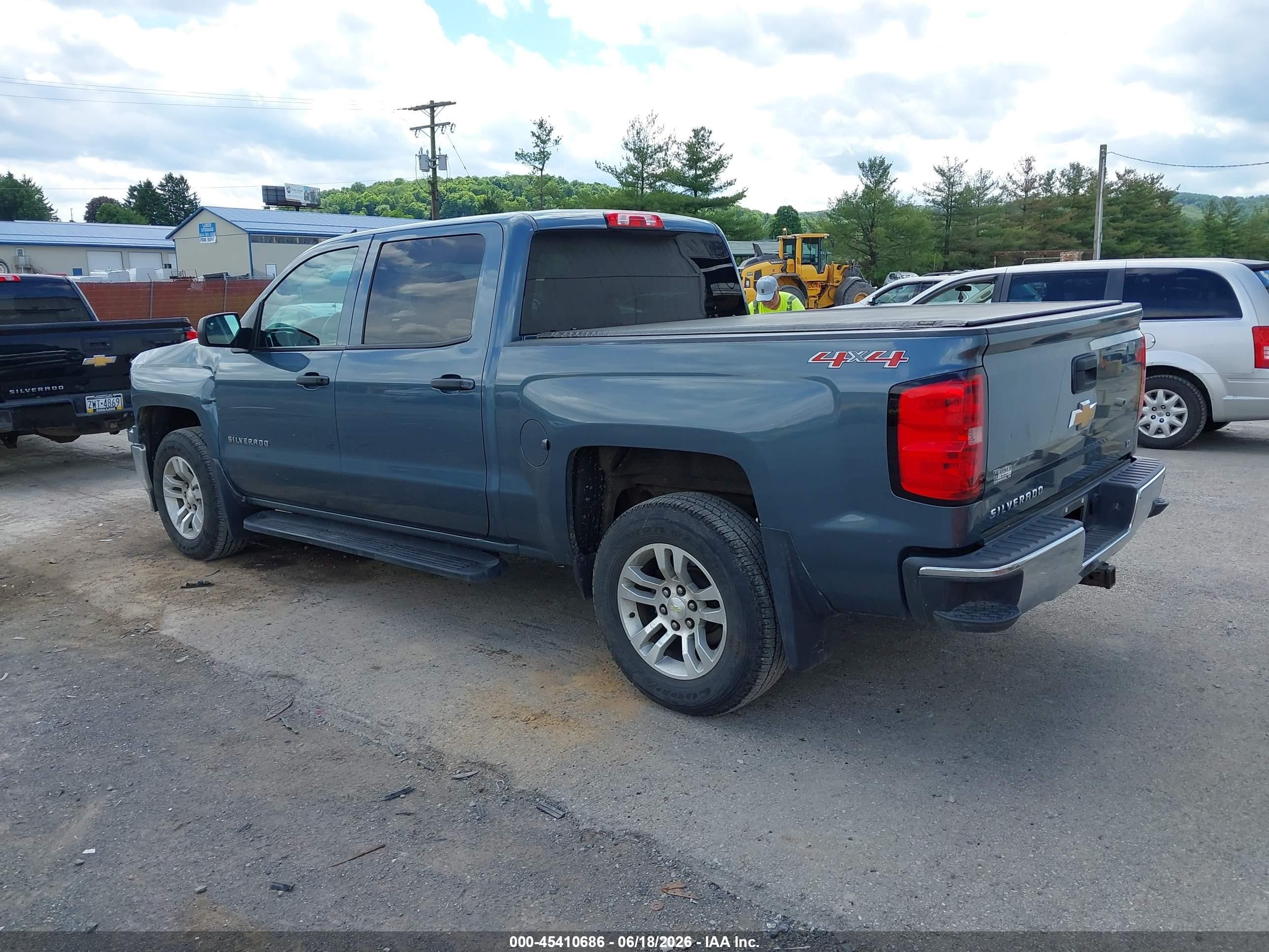 2014 Chevrolet Silverado 1500 Lt Blue vin: 3GCUKREC7EG321670