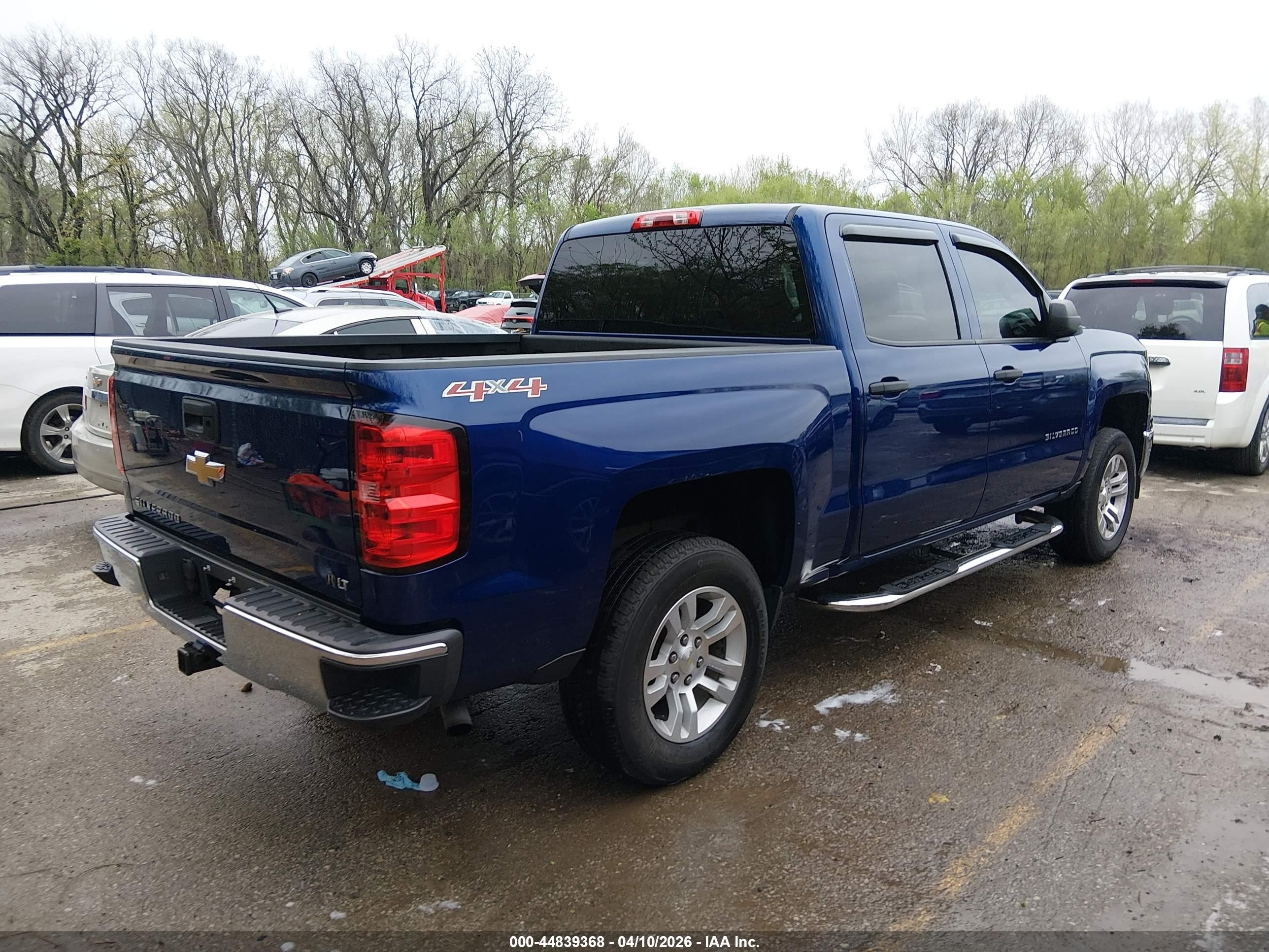 2014 Chevrolet Silverado 1500 1lt Blue vin: 3GCUKREC7EG426421