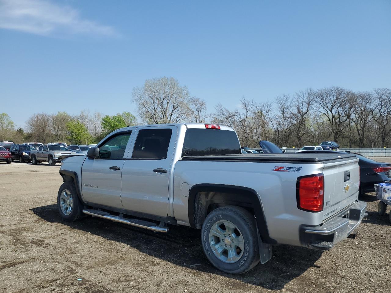 2014 Chevrolet Silverado K1500 Lt Silver vin: 3GCUKREC7EG428945