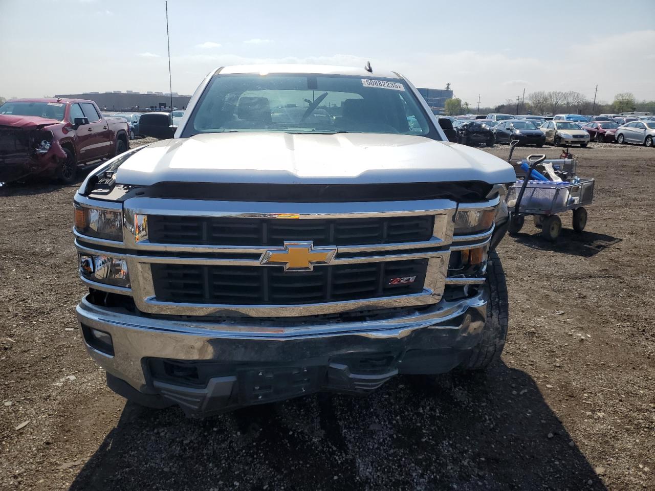 2014 Chevrolet Silverado K1500 Lt Silver vin: 3GCUKREC7EG428945