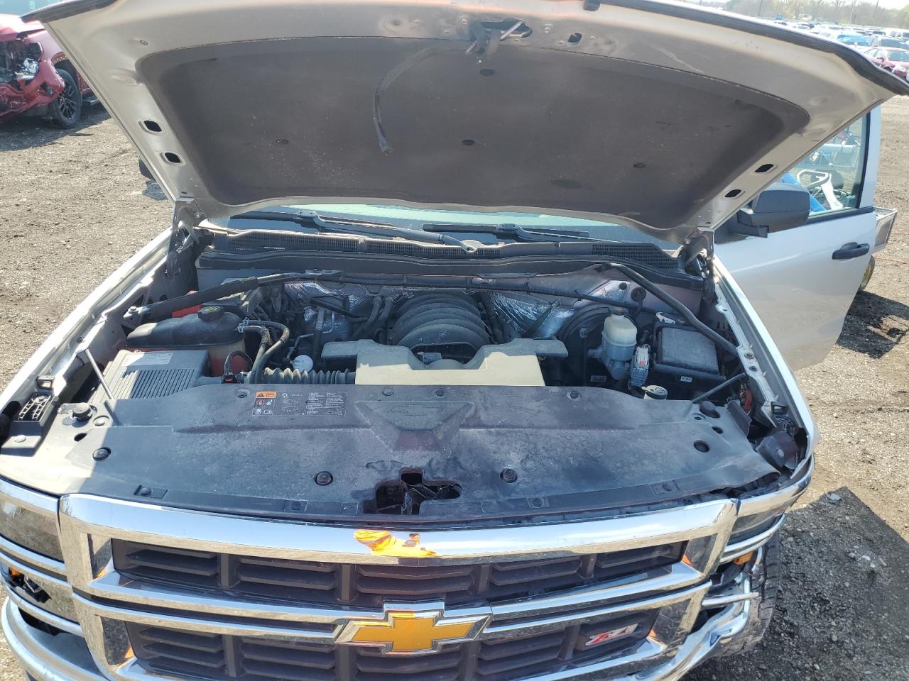 2014 Chevrolet Silverado K1500 Lt Silver vin: 3GCUKREC7EG428945