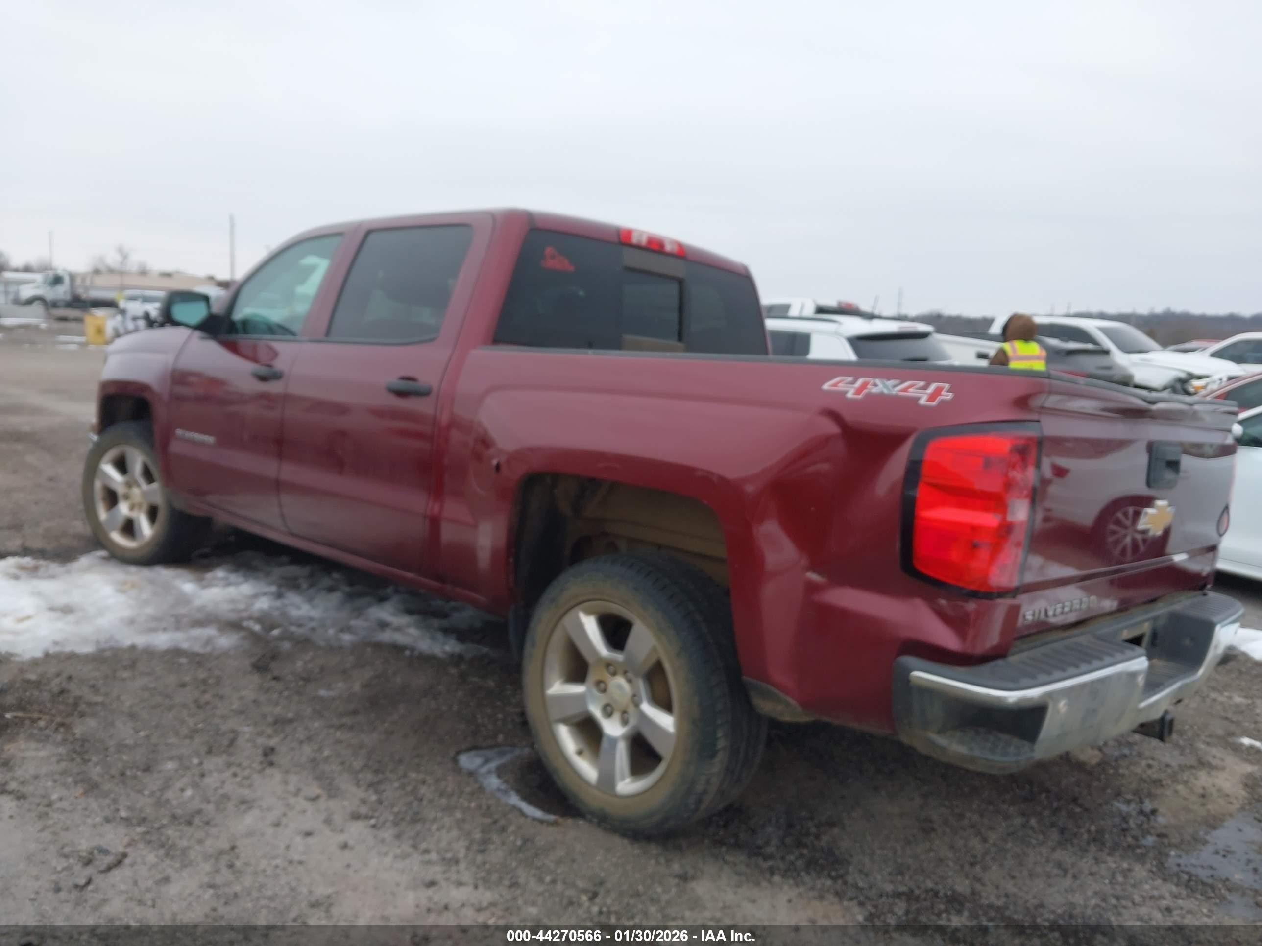 2014 Chevrolet Silverado 1500 1lt Maroon vin: 3GCUKREC7EG487736