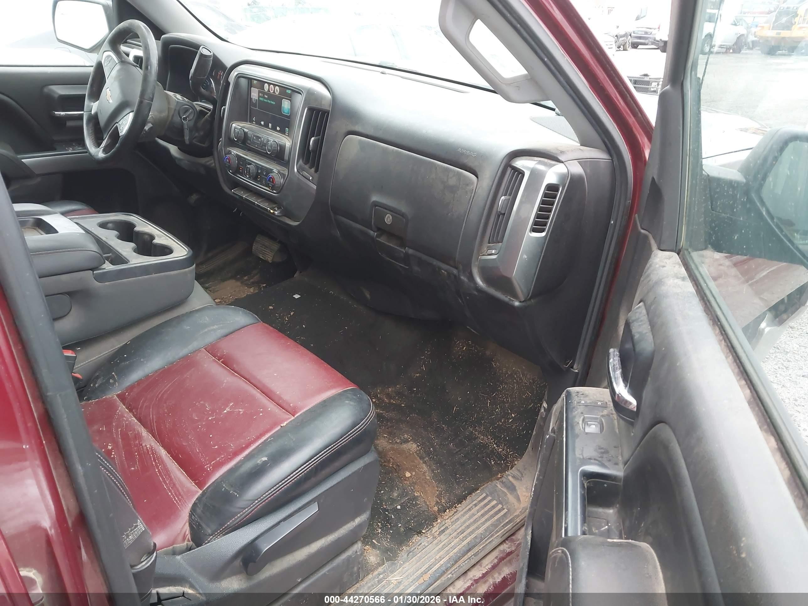 2014 Chevrolet Silverado 1500 1lt Maroon vin: 3GCUKREC7EG487736