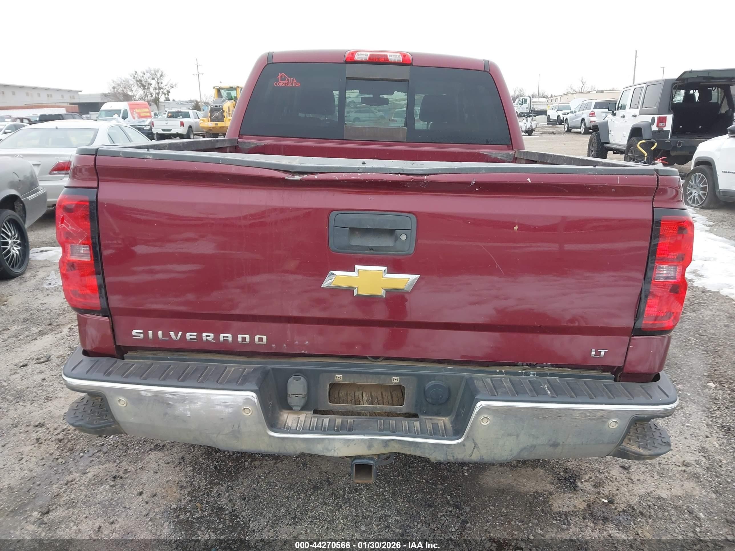 2014 Chevrolet Silverado 1500 1lt Maroon vin: 3GCUKREC7EG487736