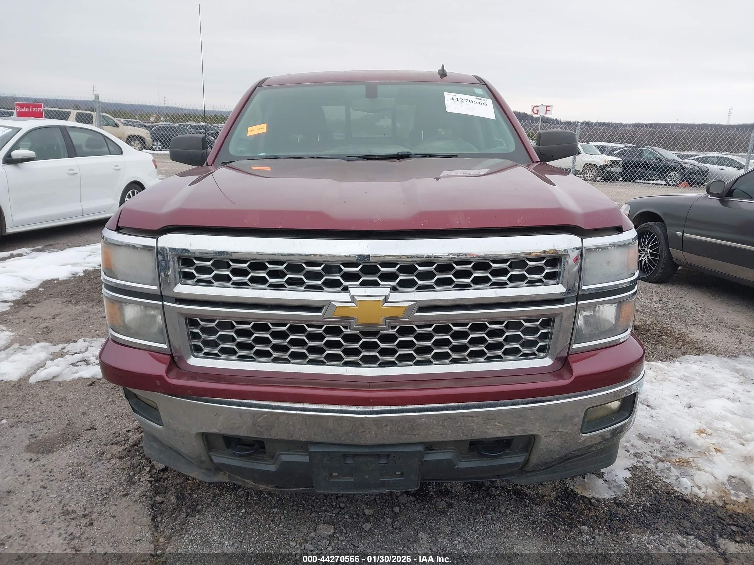 2014 Chevrolet Silverado 1500 1lt Maroon vin: 3GCUKREC7EG487736
