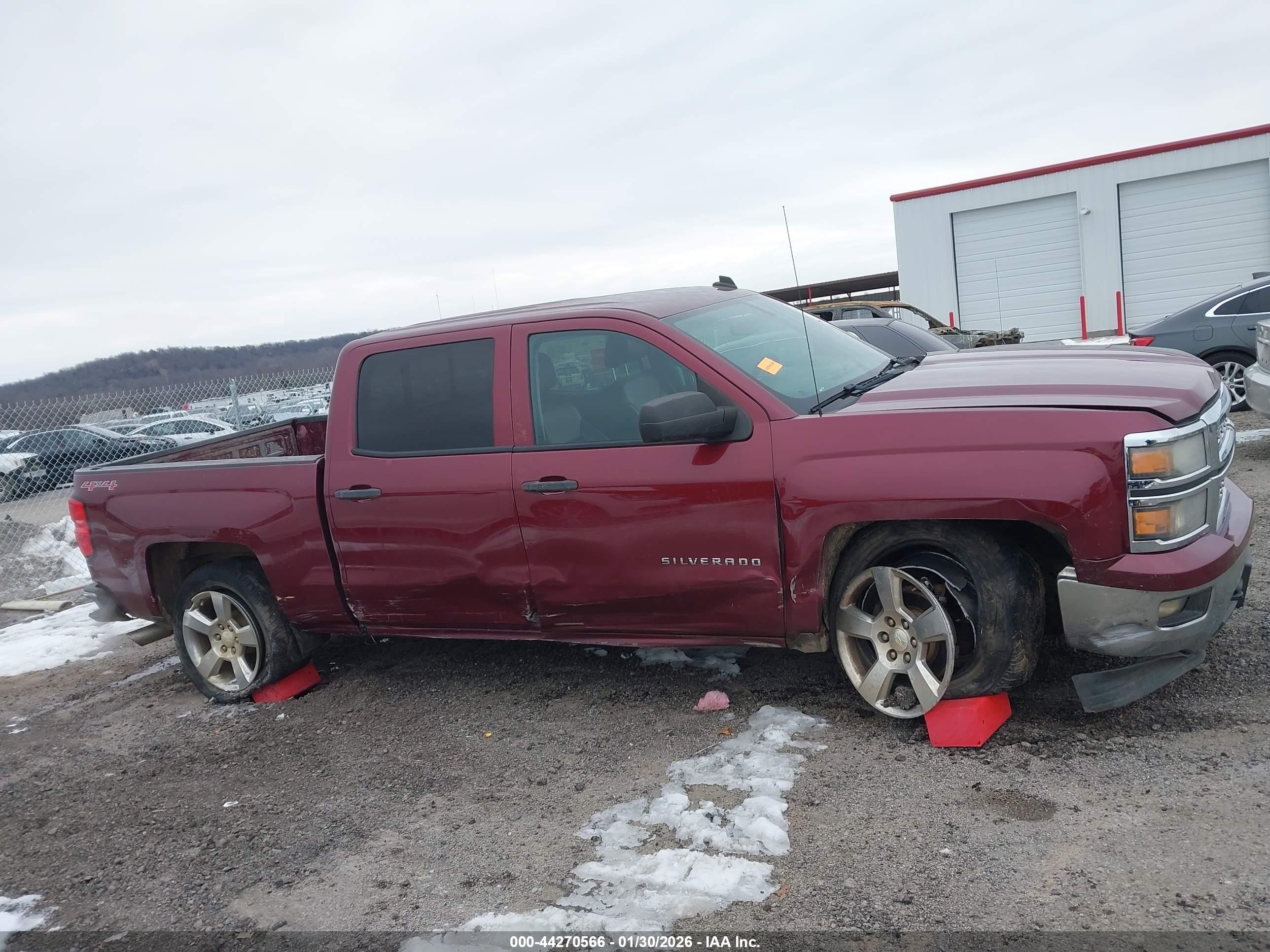 2014 Chevrolet Silverado 1500 1lt Maroon vin: 3GCUKREC7EG487736