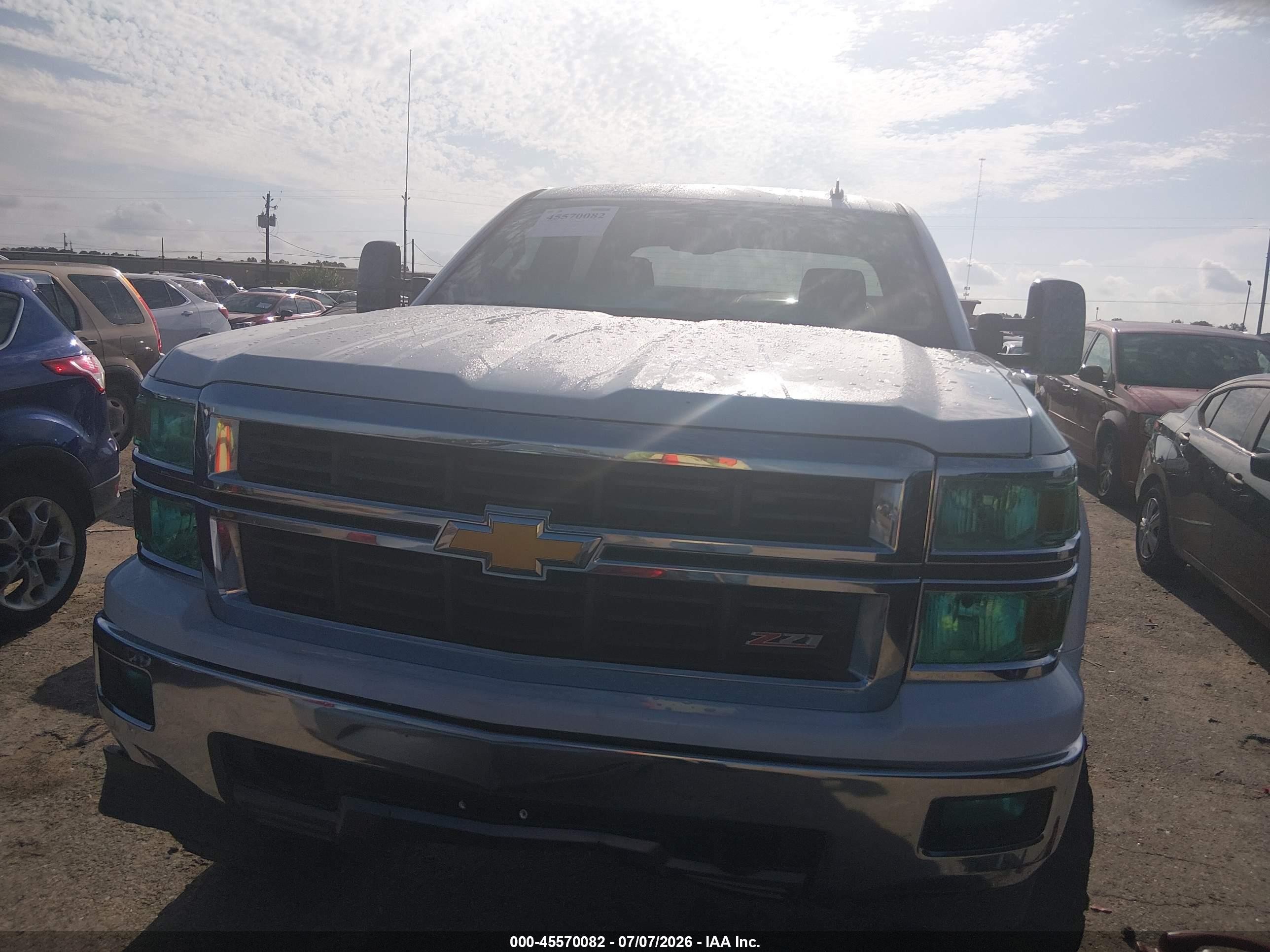 2014 Chevrolet Silverado 1500 Lt Gray vin: 3GCUKREC7EG523568