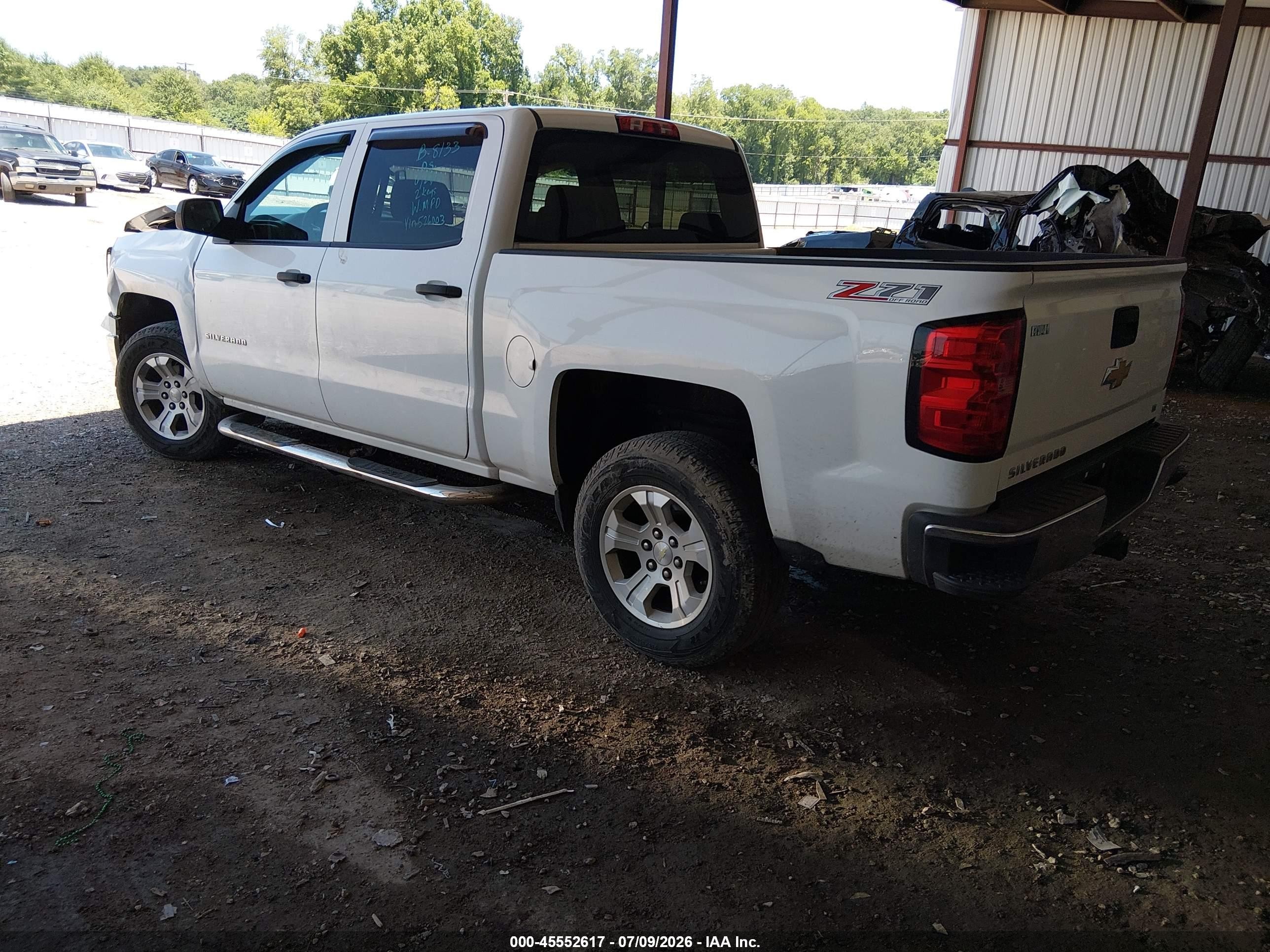2014 Chevrolet Silverado 1500 Lt White vin: 3GCUKREC7EG526003