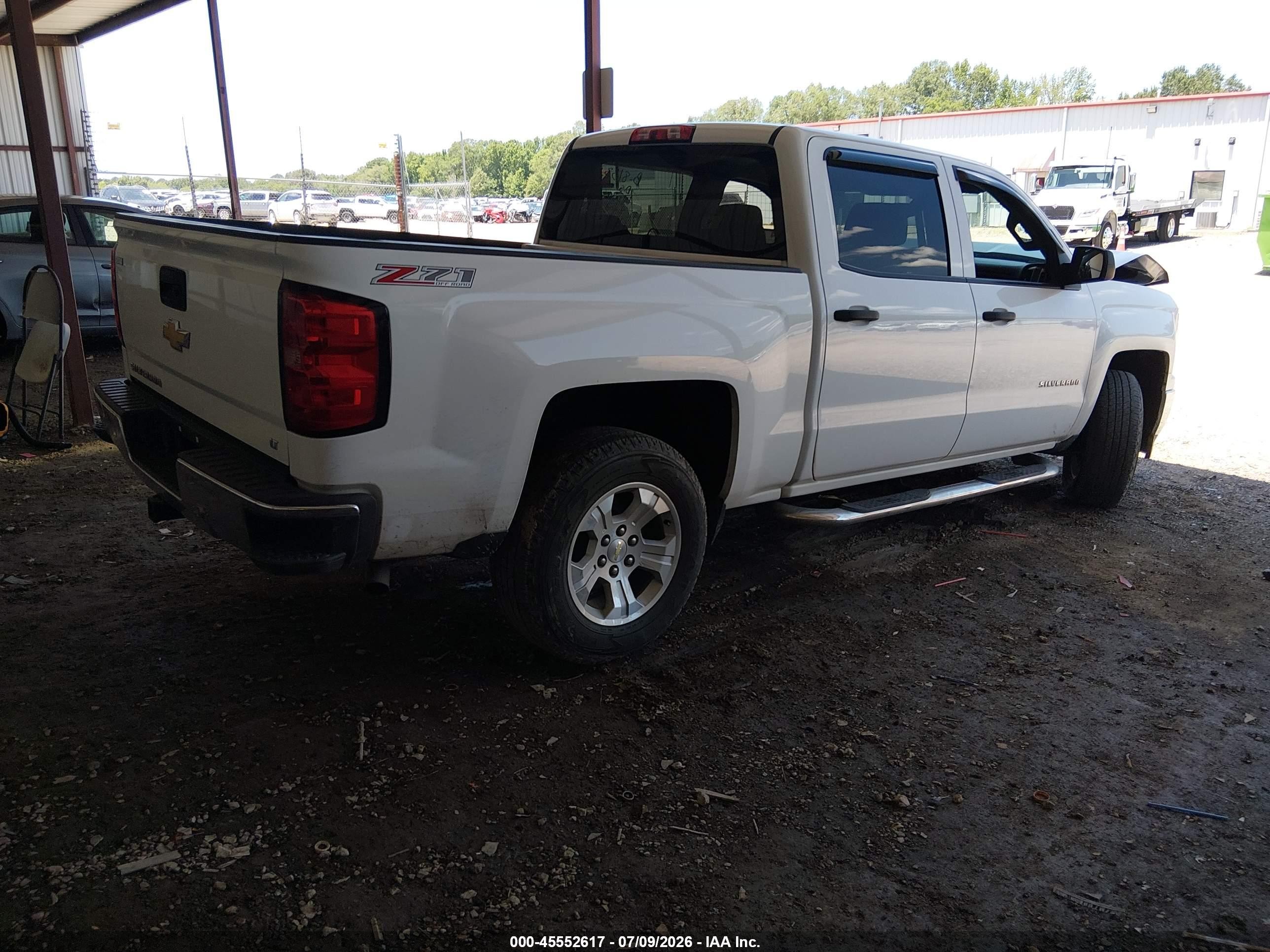 2014 Chevrolet Silverado 1500 Lt White vin: 3GCUKREC7EG526003