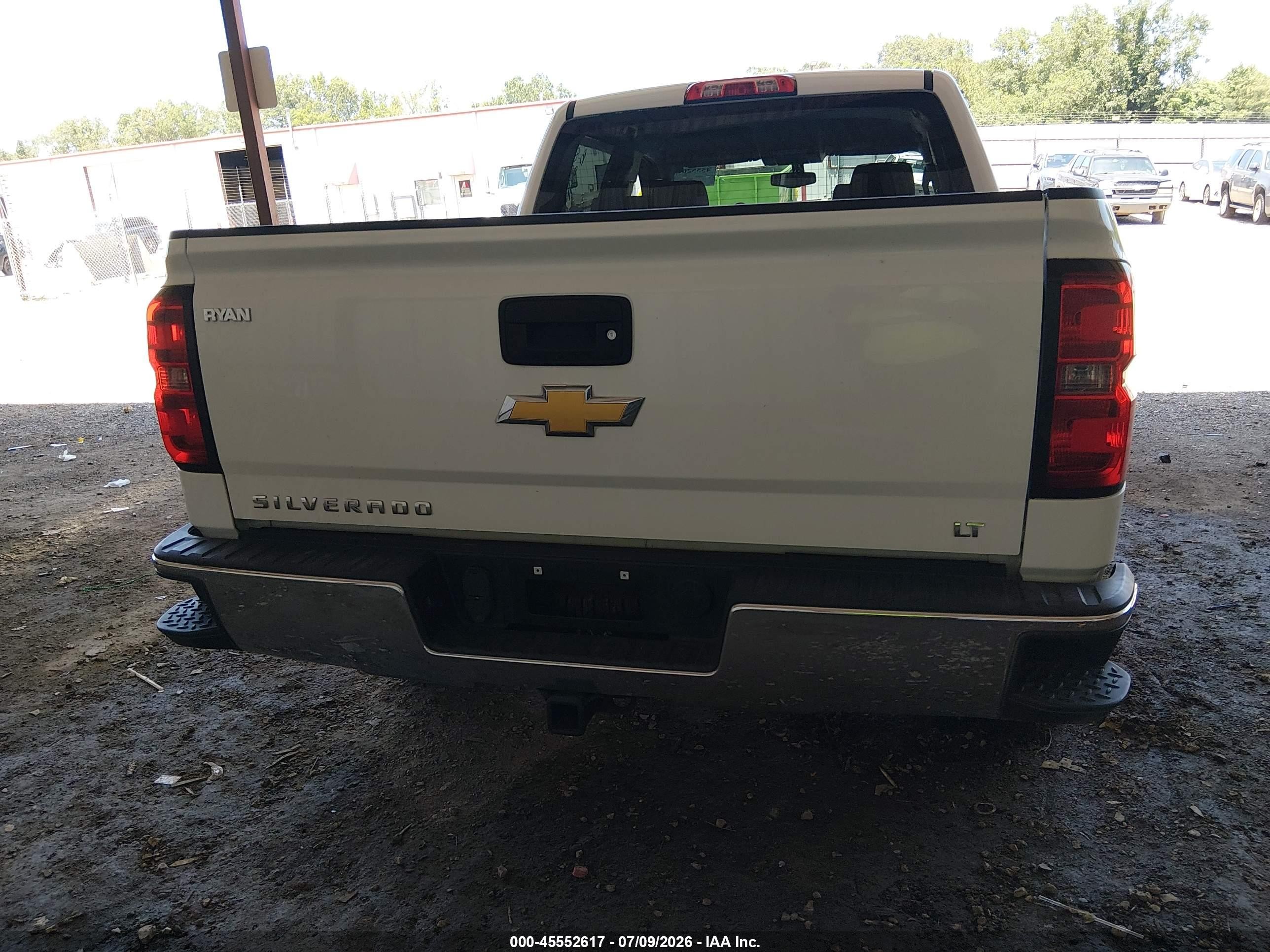 2014 Chevrolet Silverado 1500 Lt White vin: 3GCUKREC7EG526003
