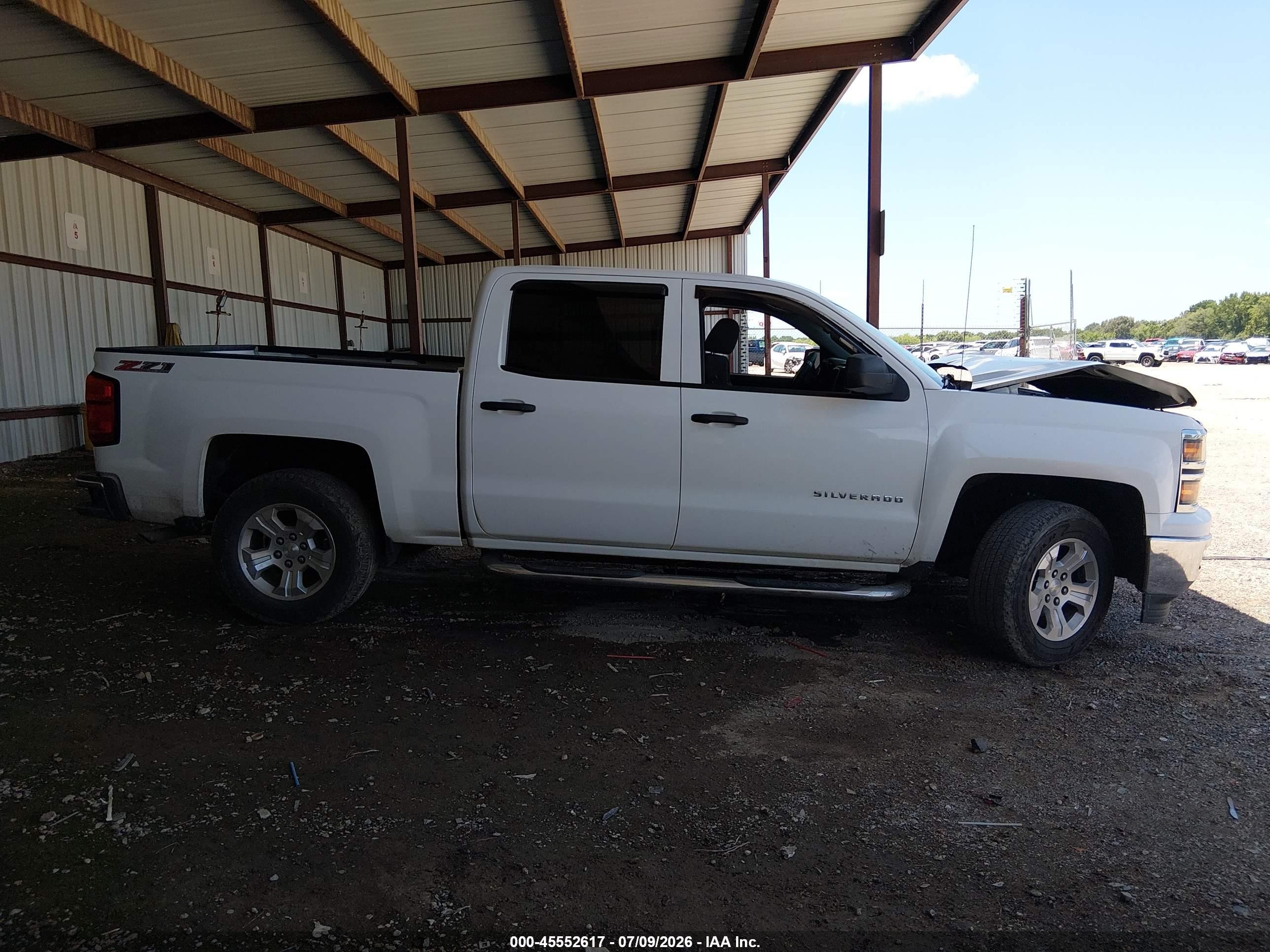 2014 Chevrolet Silverado 1500 Lt White vin: 3GCUKREC7EG526003