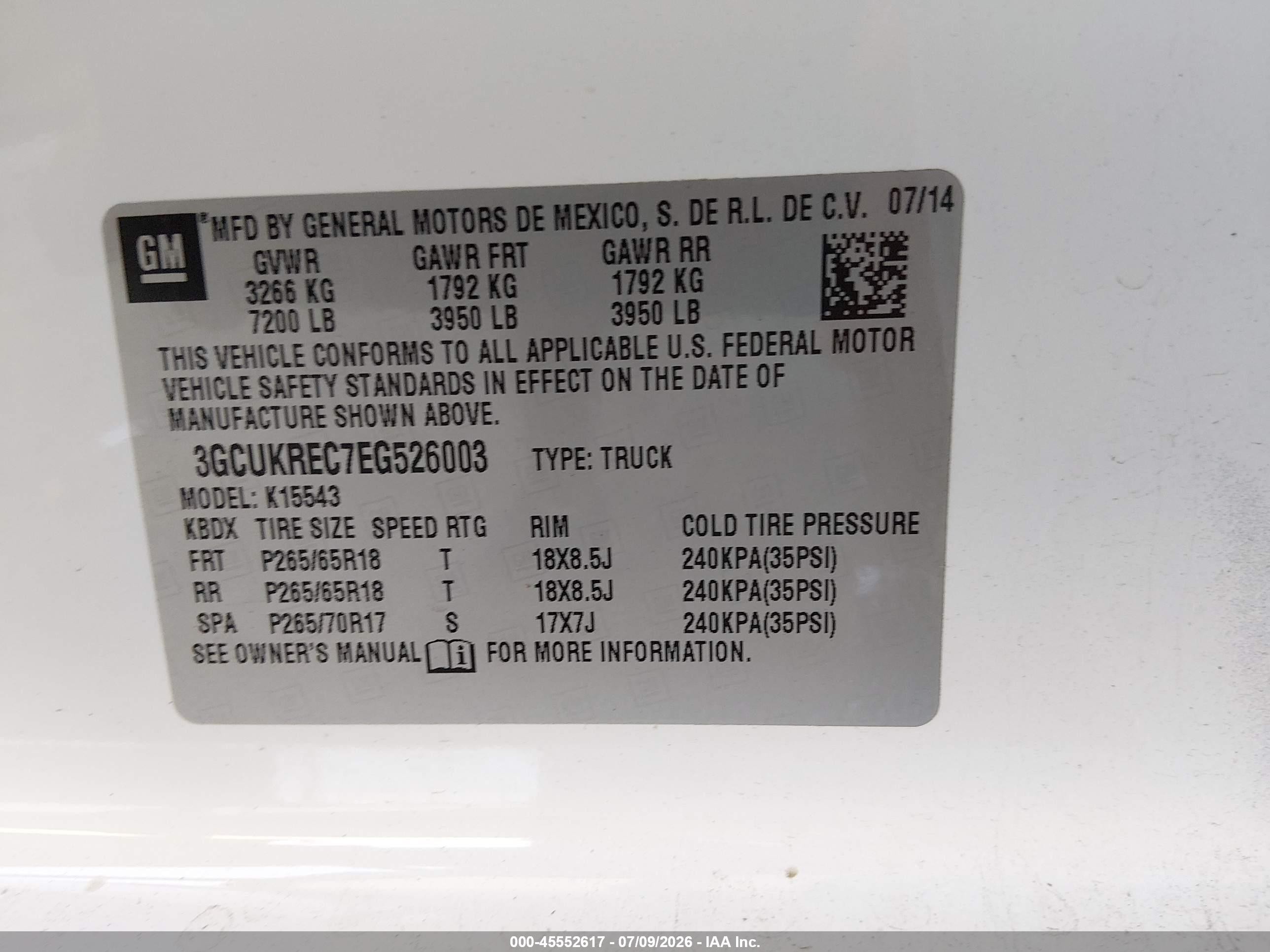 2014 Chevrolet Silverado 1500 Lt White vin: 3GCUKREC7EG526003