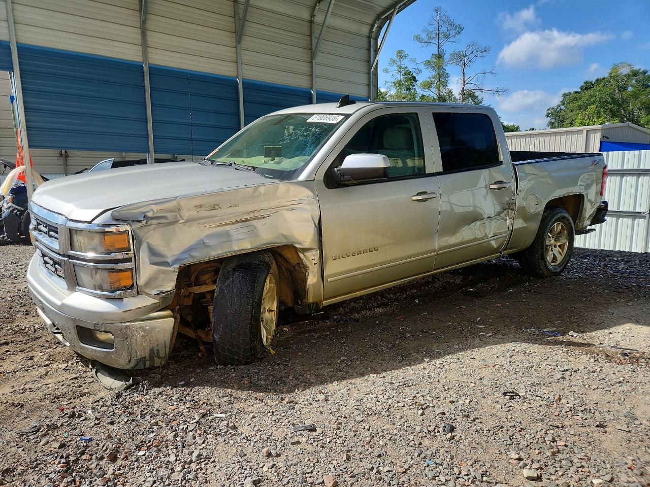 2015 Chevrolet Silverado K1500 Lt Silver vin: 3GCUKREC7FG178589