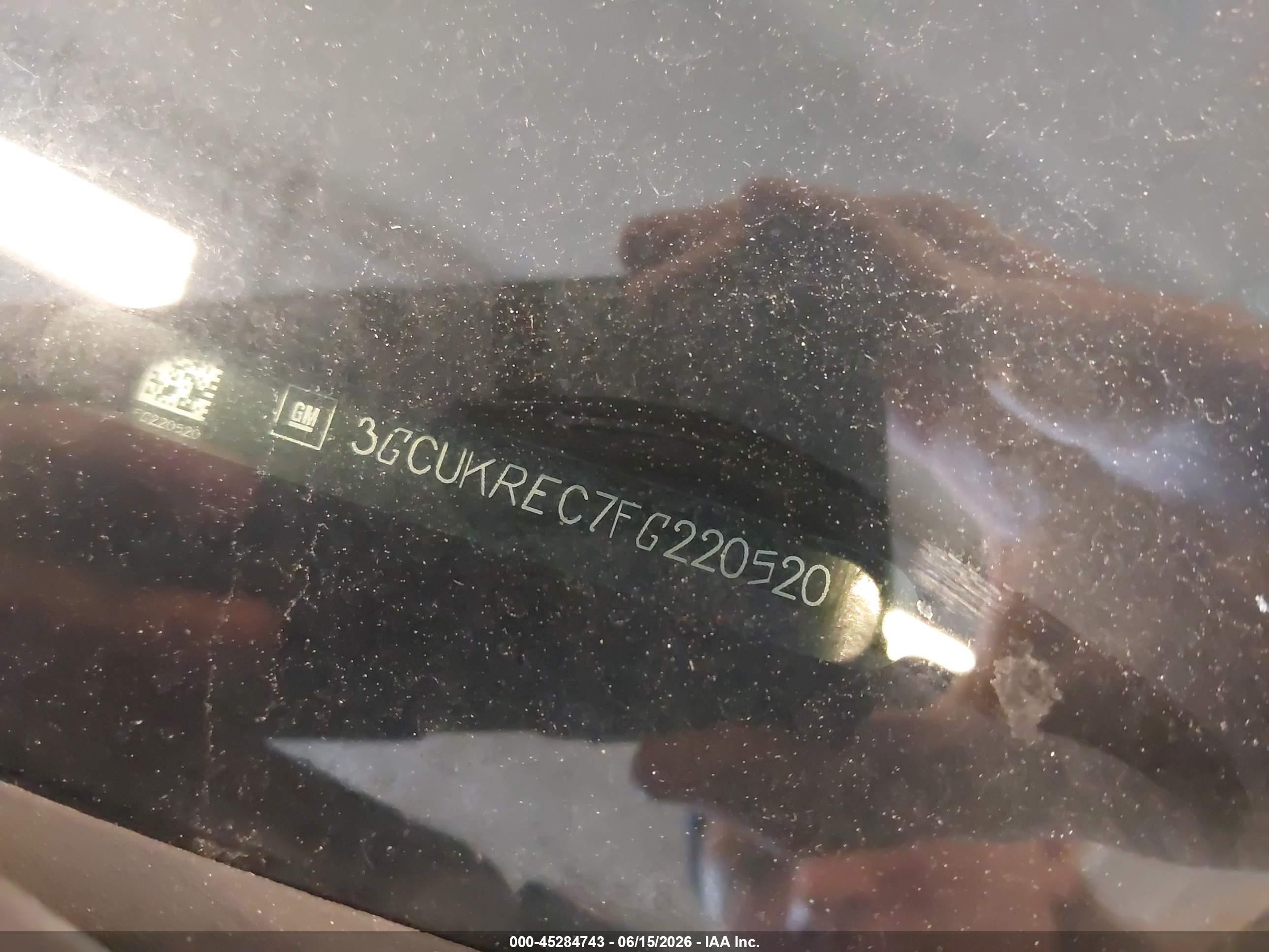 2015 Chevrolet Silverado 1500 1lt Green vin: 3GCUKREC7FG220520