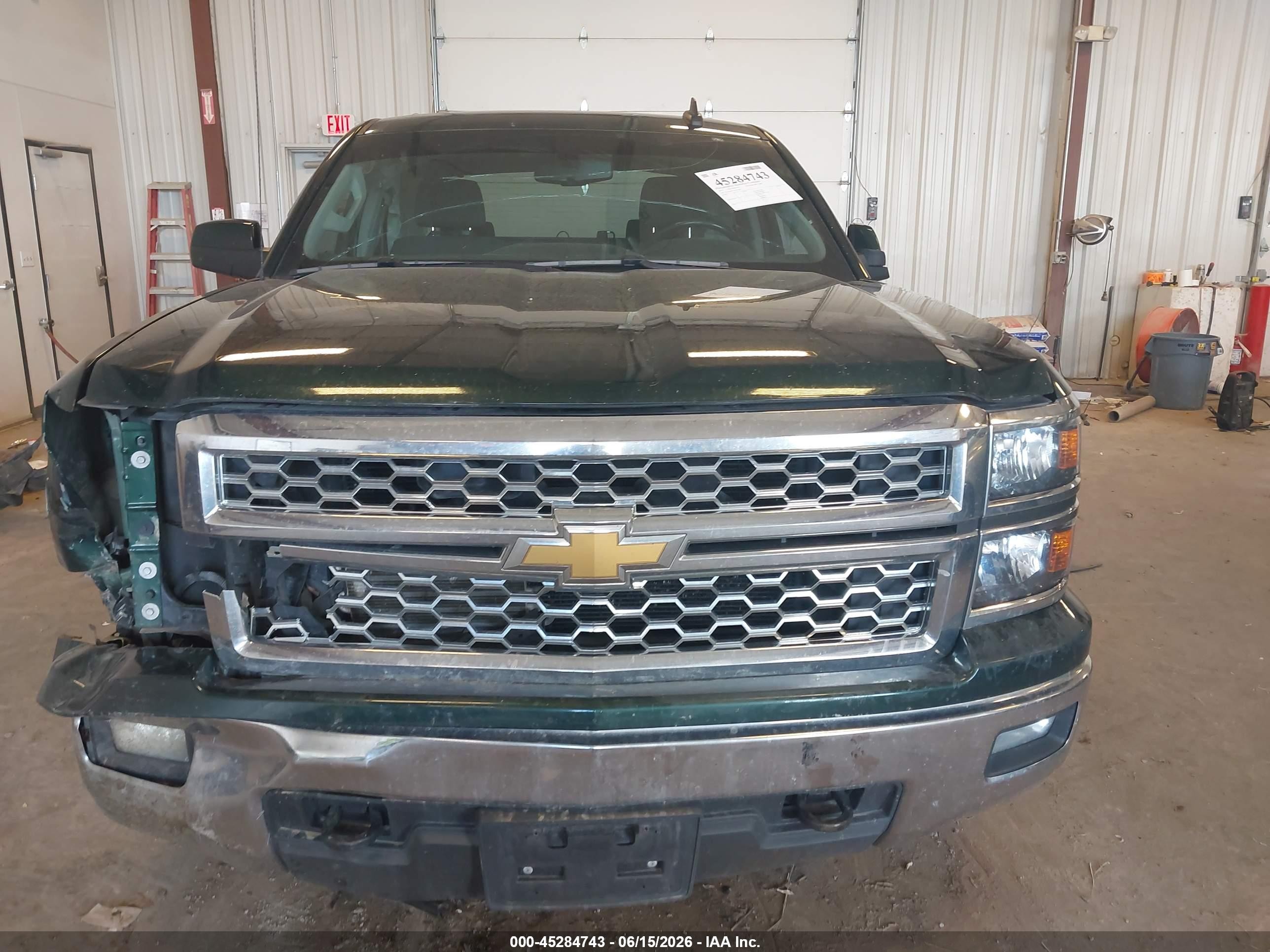 2015 Chevrolet Silverado 1500 1lt Green vin: 3GCUKREC7FG220520