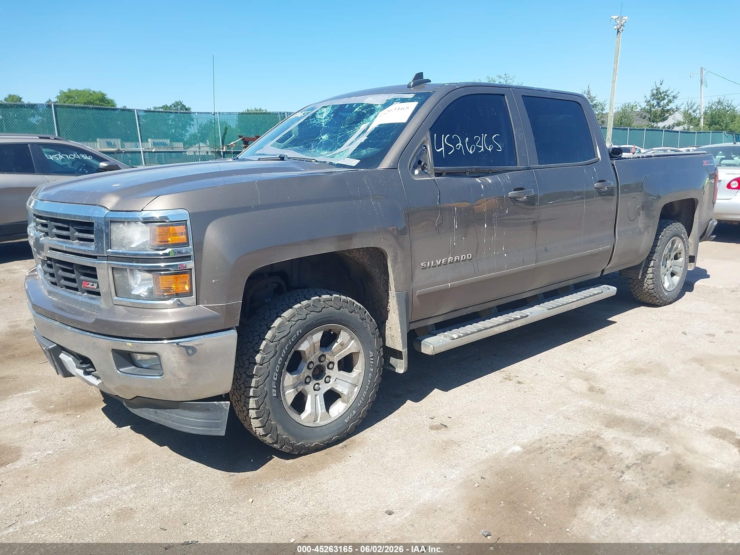 2015 Chevrolet Silverado 1500 1lt/2lt Brown vin: 3GCUKREC7FG300531