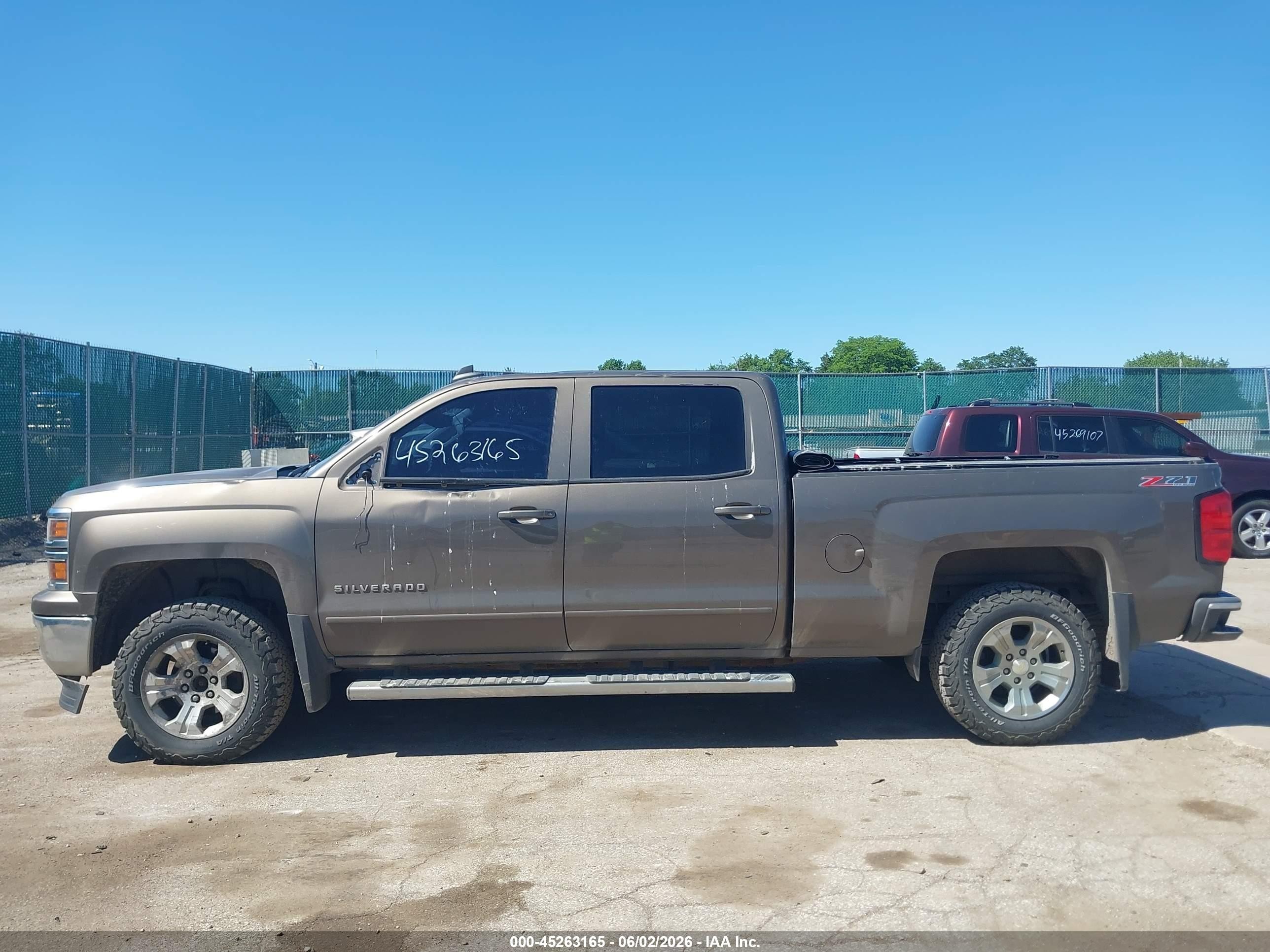 2015 Chevrolet Silverado 1500 1lt/2lt Brown vin: 3GCUKREC7FG300531