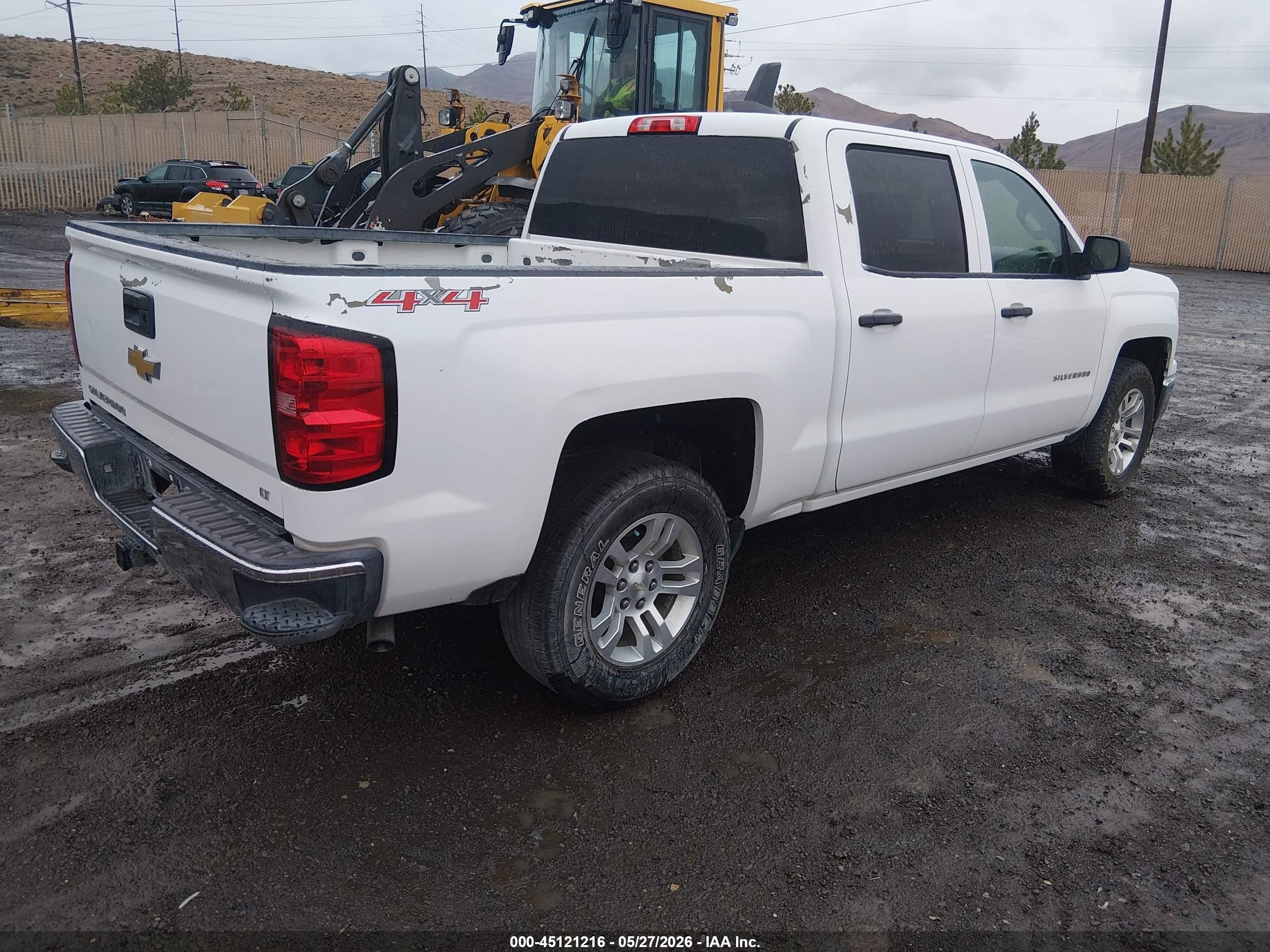 2014 Chevrolet Silverado 1500 1lt White vin: 3GCUKREC8EG179703