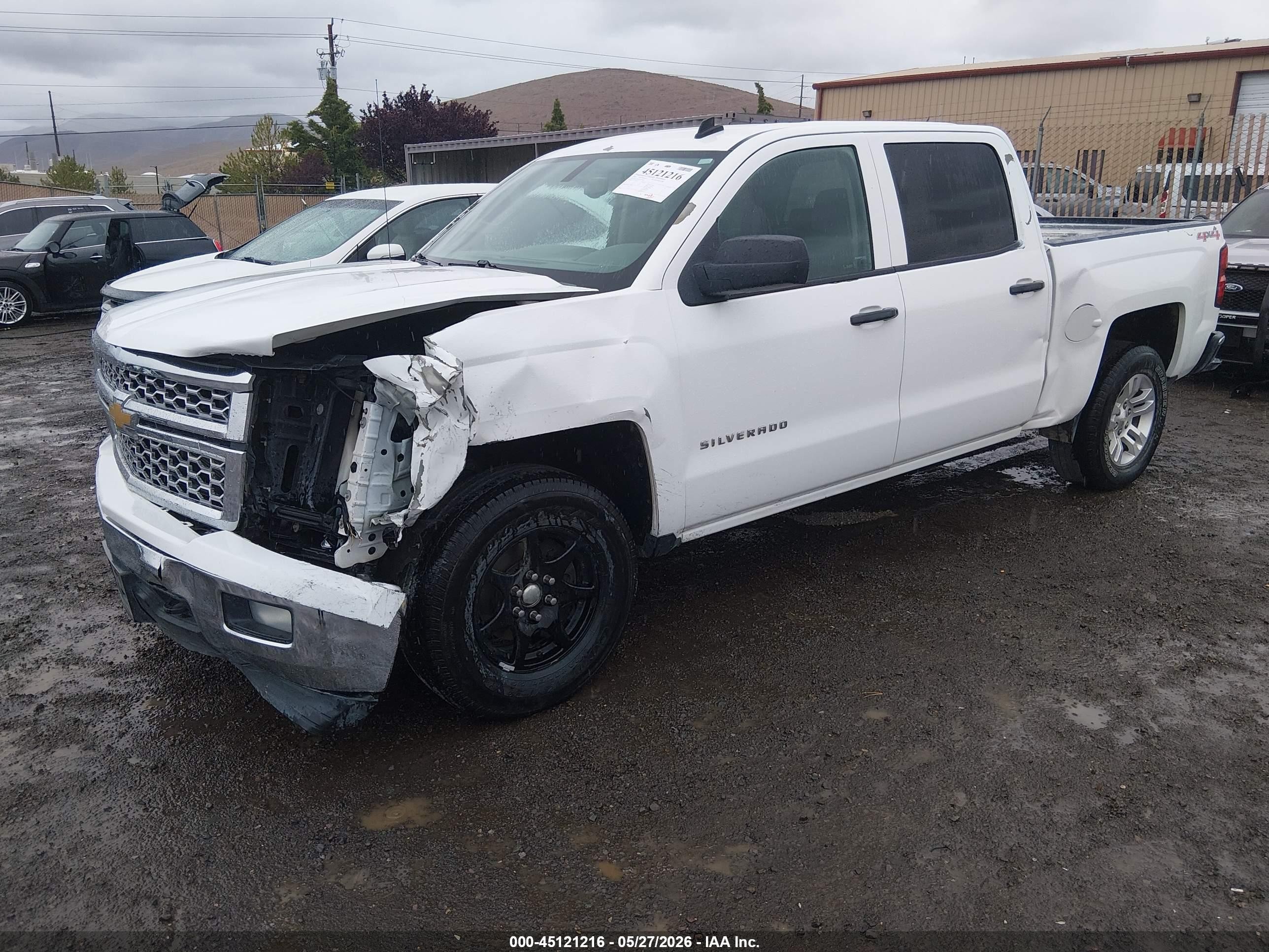 2014 Chevrolet Silverado 1500 1lt White vin: 3GCUKREC8EG179703