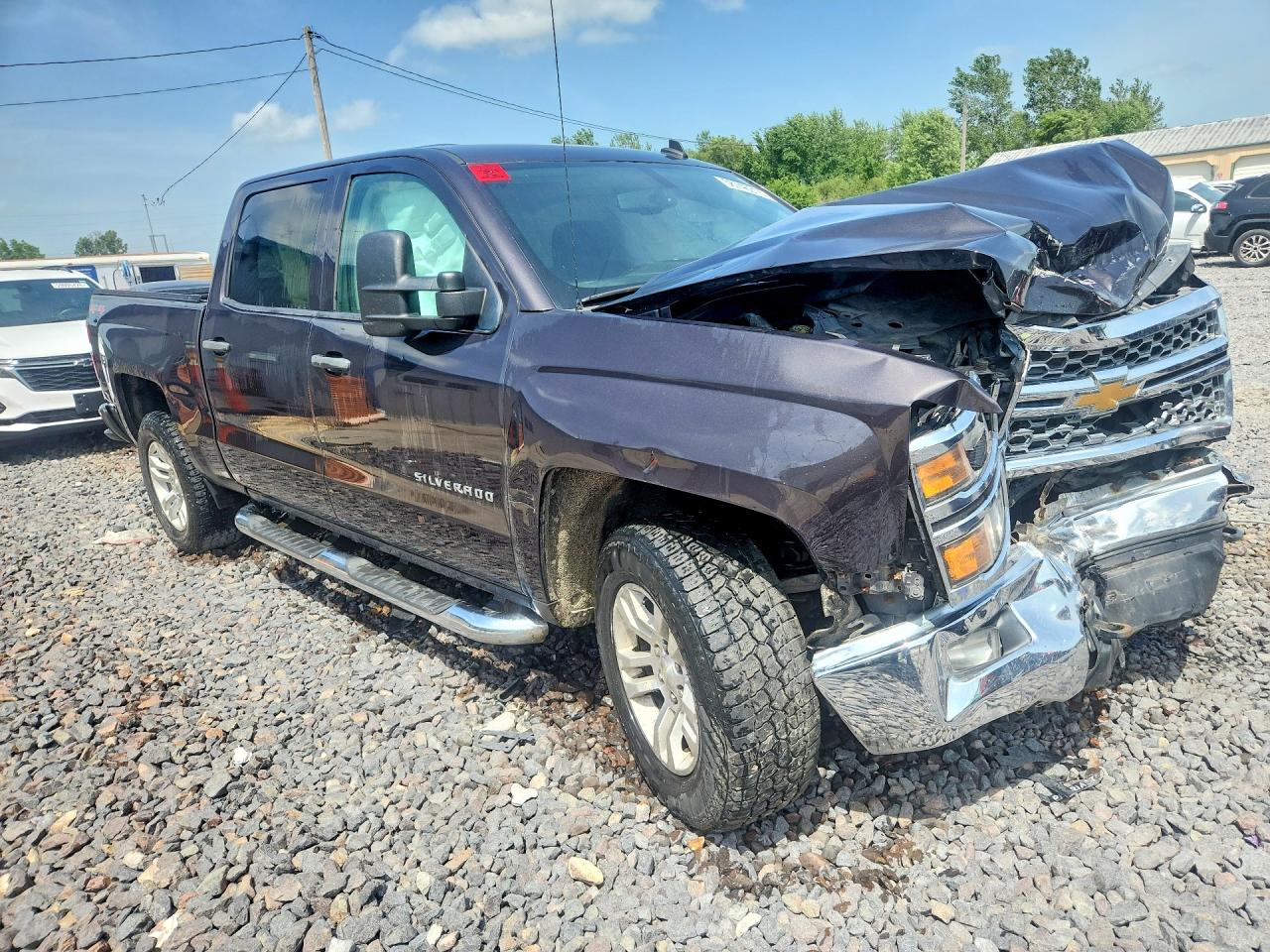 2014 Chevrolet Silverado K1500 Lt Gray vin: 3GCUKREC8EG221450