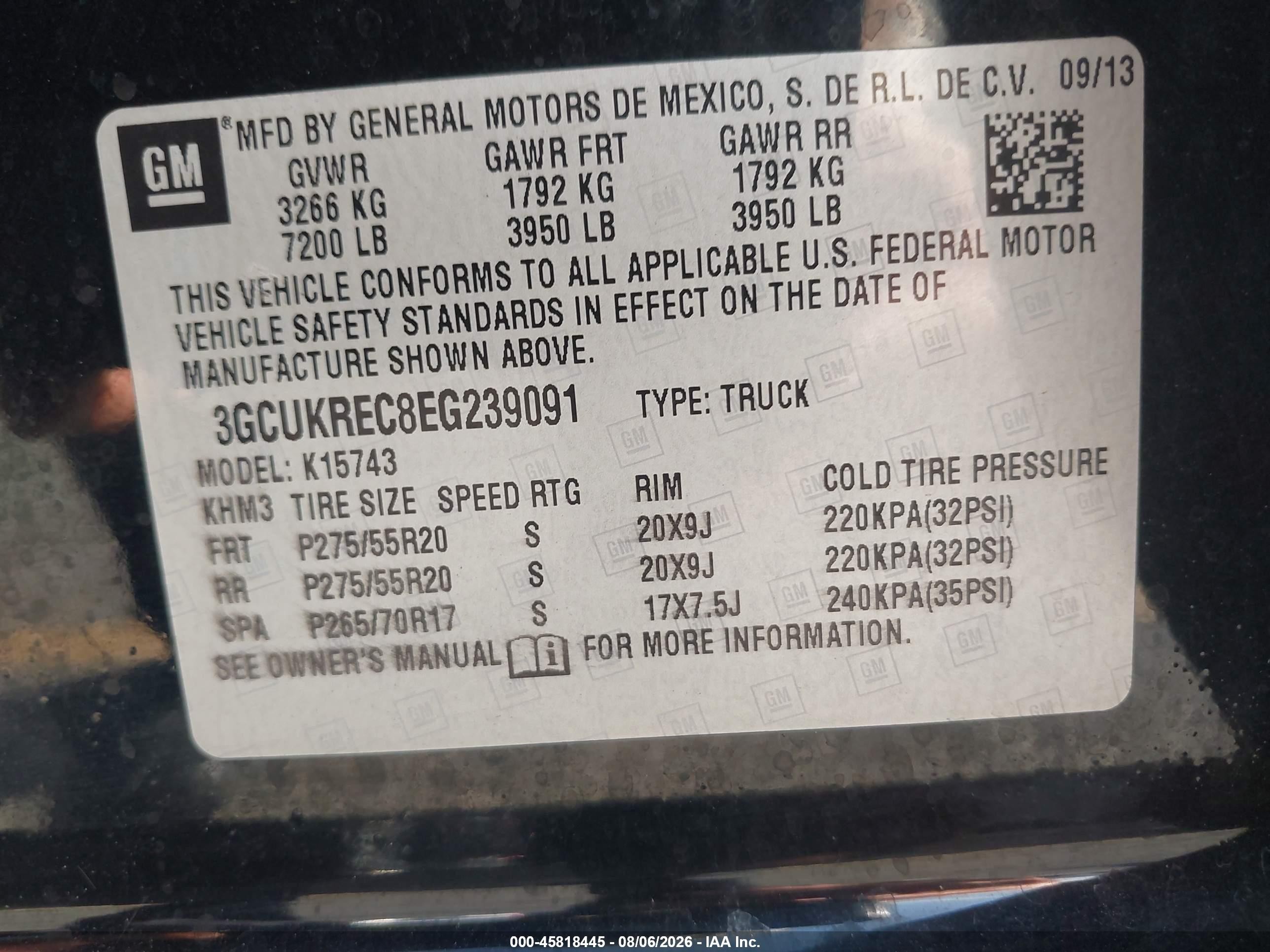 2014 Chevrolet Silverado 1500 Lt Black vin: 3GCUKREC8EG239091