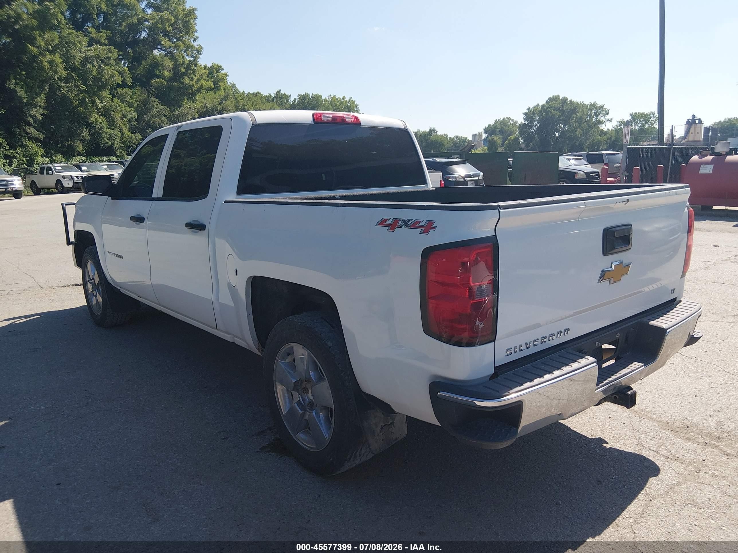 2014 Chevrolet Silverado 1500 Lt White vin: 3GCUKREC8EG449142